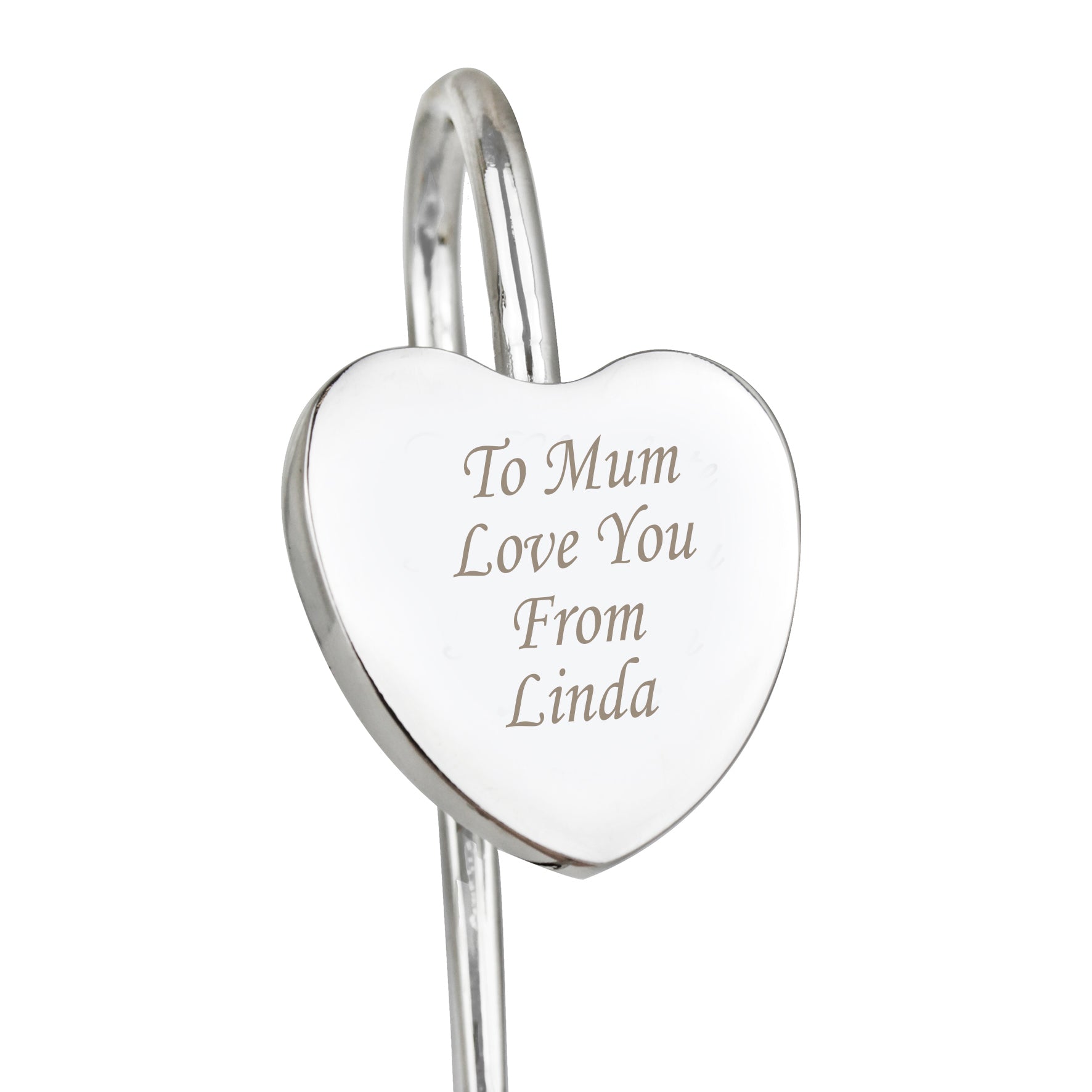 Personalised Silver Heart Bookmark - gift & personalise