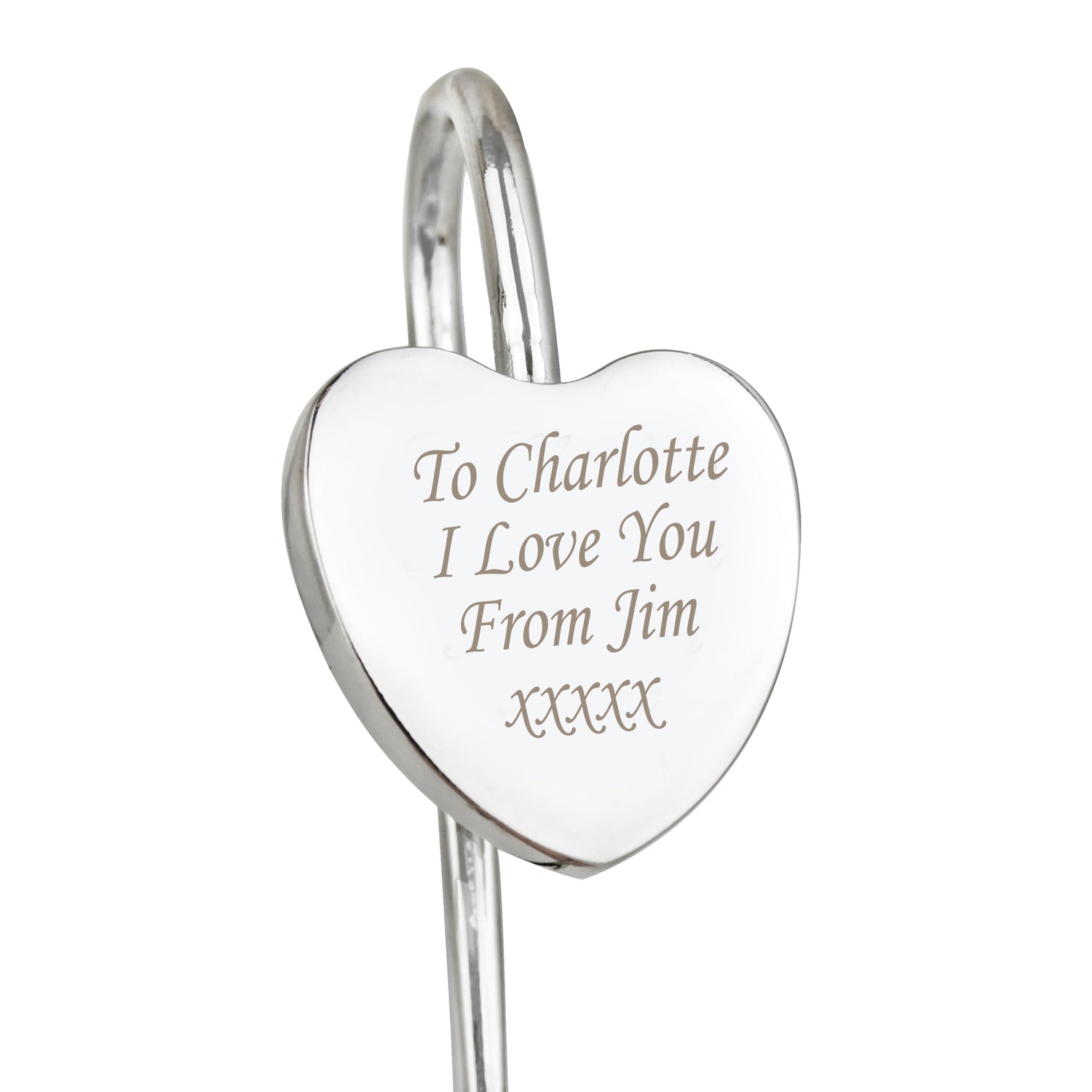 Personalised Silver Heart Bookmark - gift & personalise