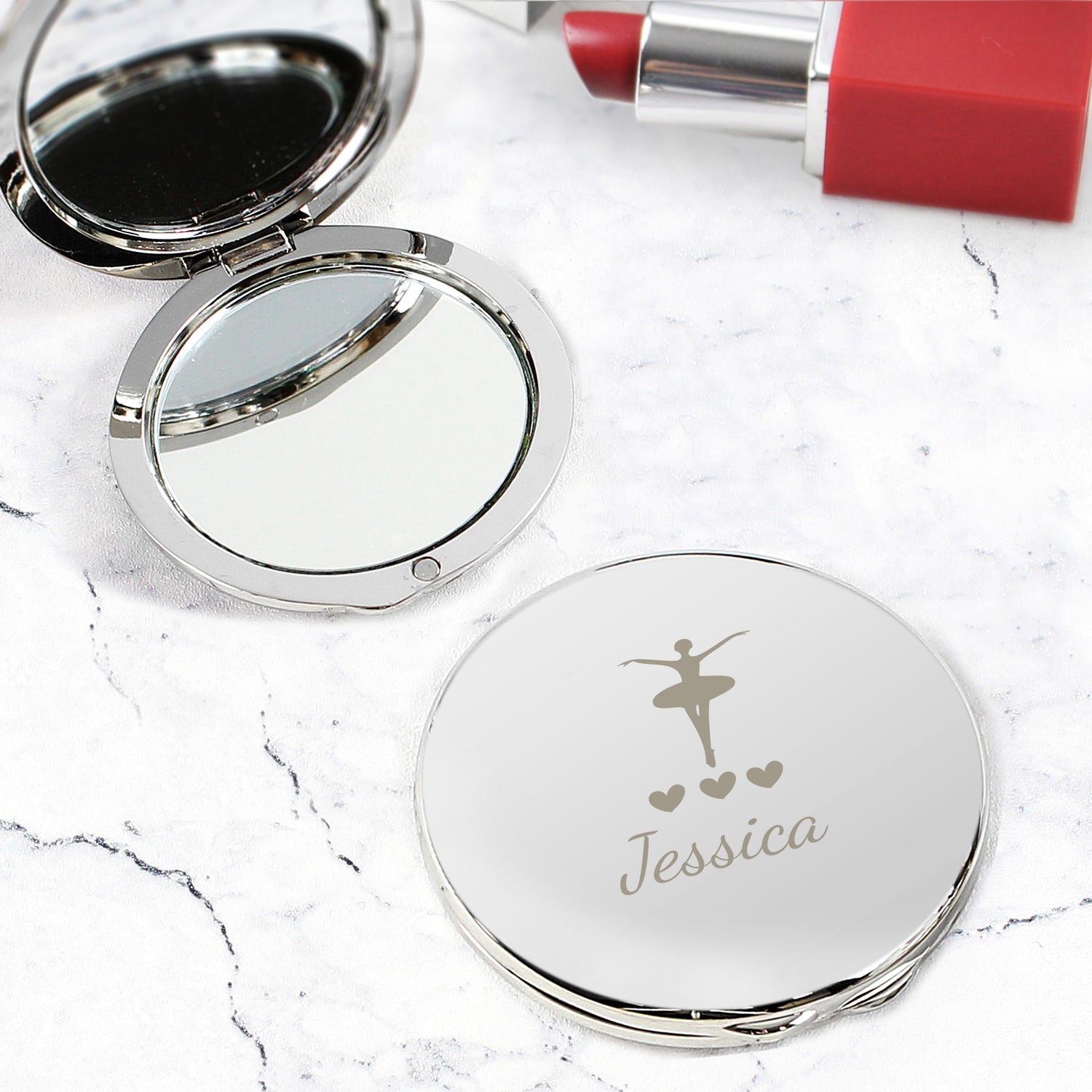 Personalised Ballerina Compact Mirror - gift & personalise