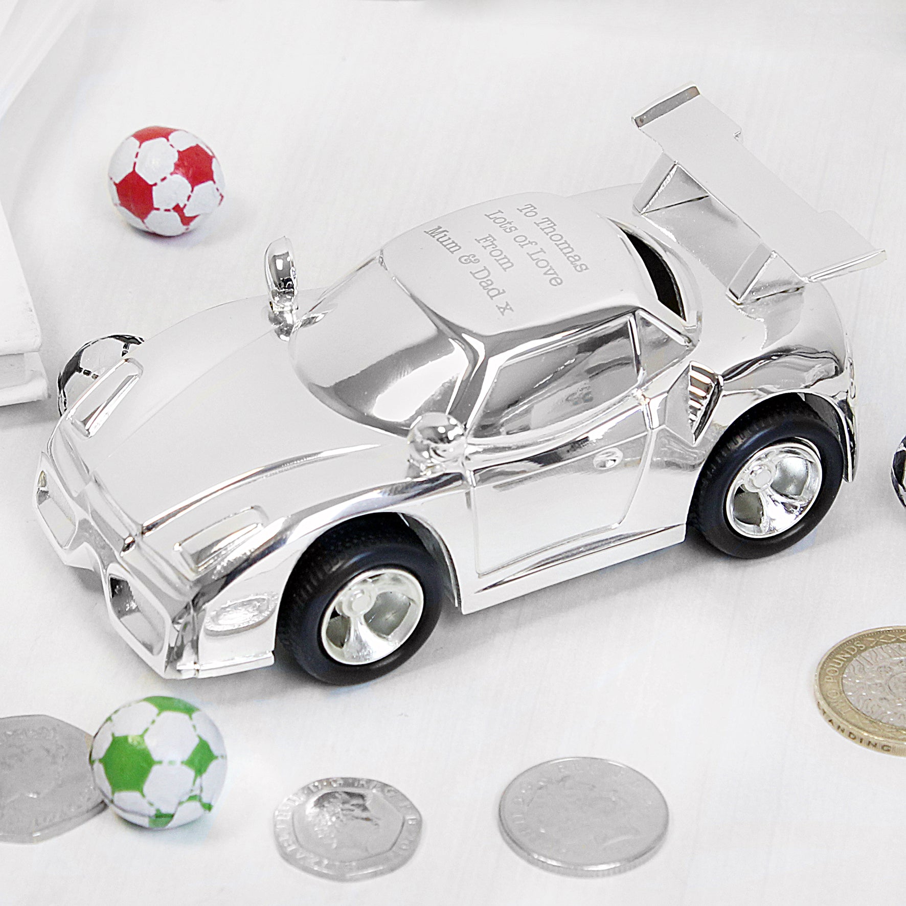 Personalised Racing Car Money Box - gift & personalise