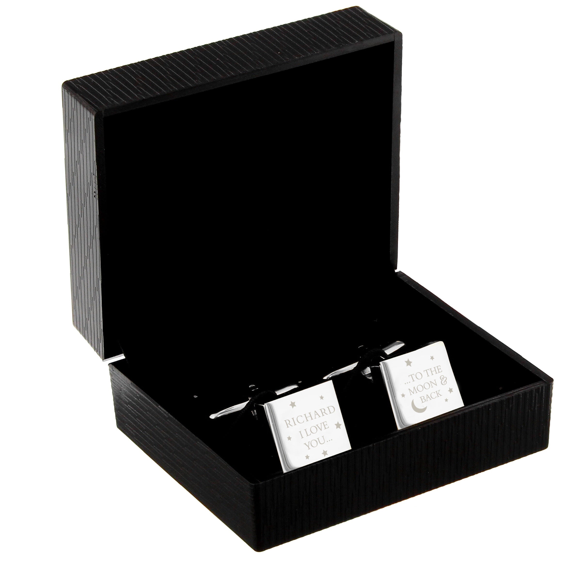 Personalised To the Moon and Back Square Cufflinks - gift & personalise