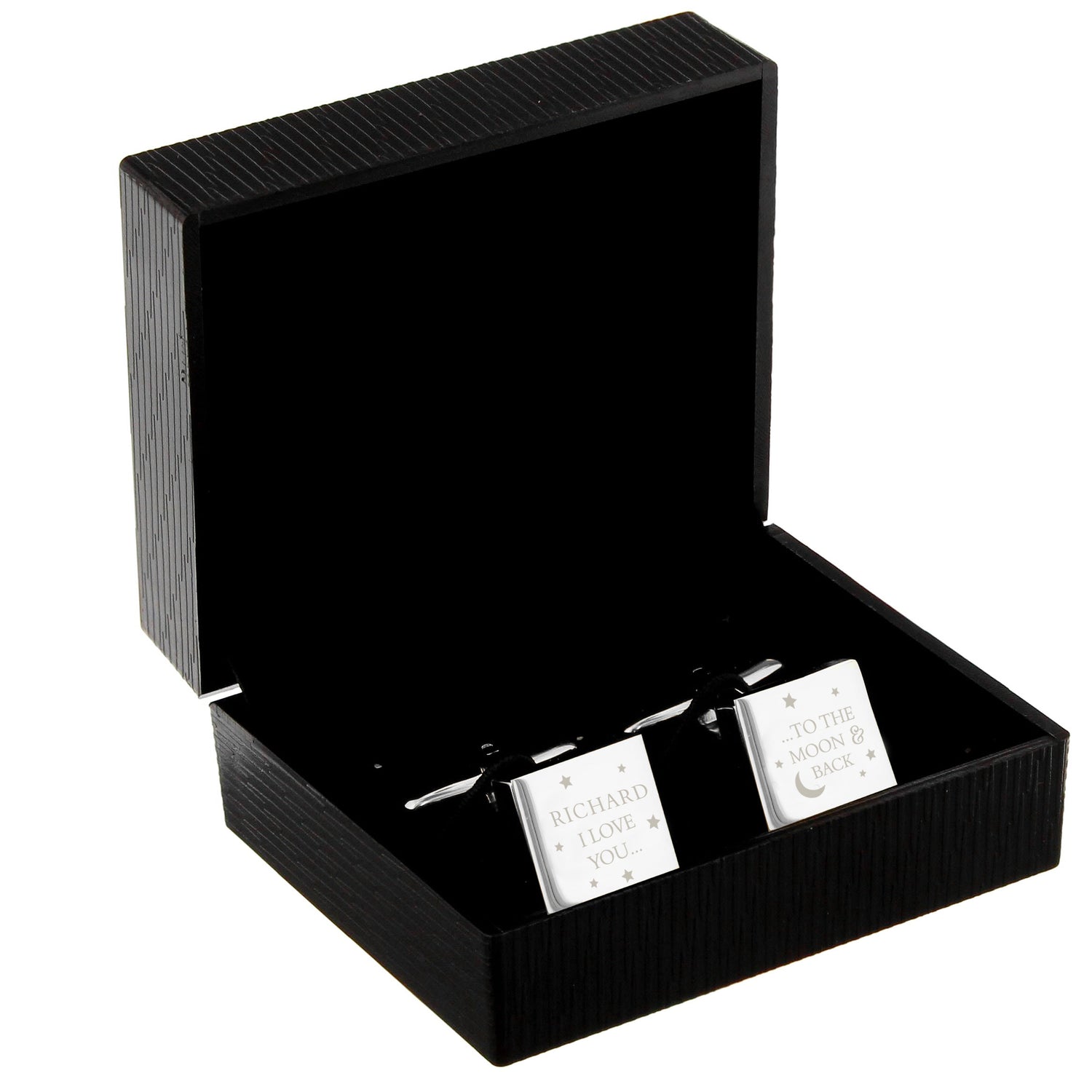 Personalised To the Moon and Back Square Cufflinks - gift & personalise