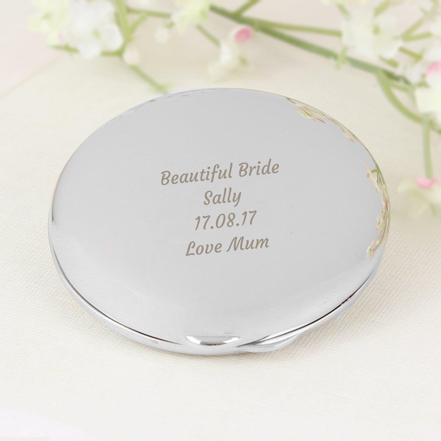 Personalised Any Message Compact Mirror - gift & personalise