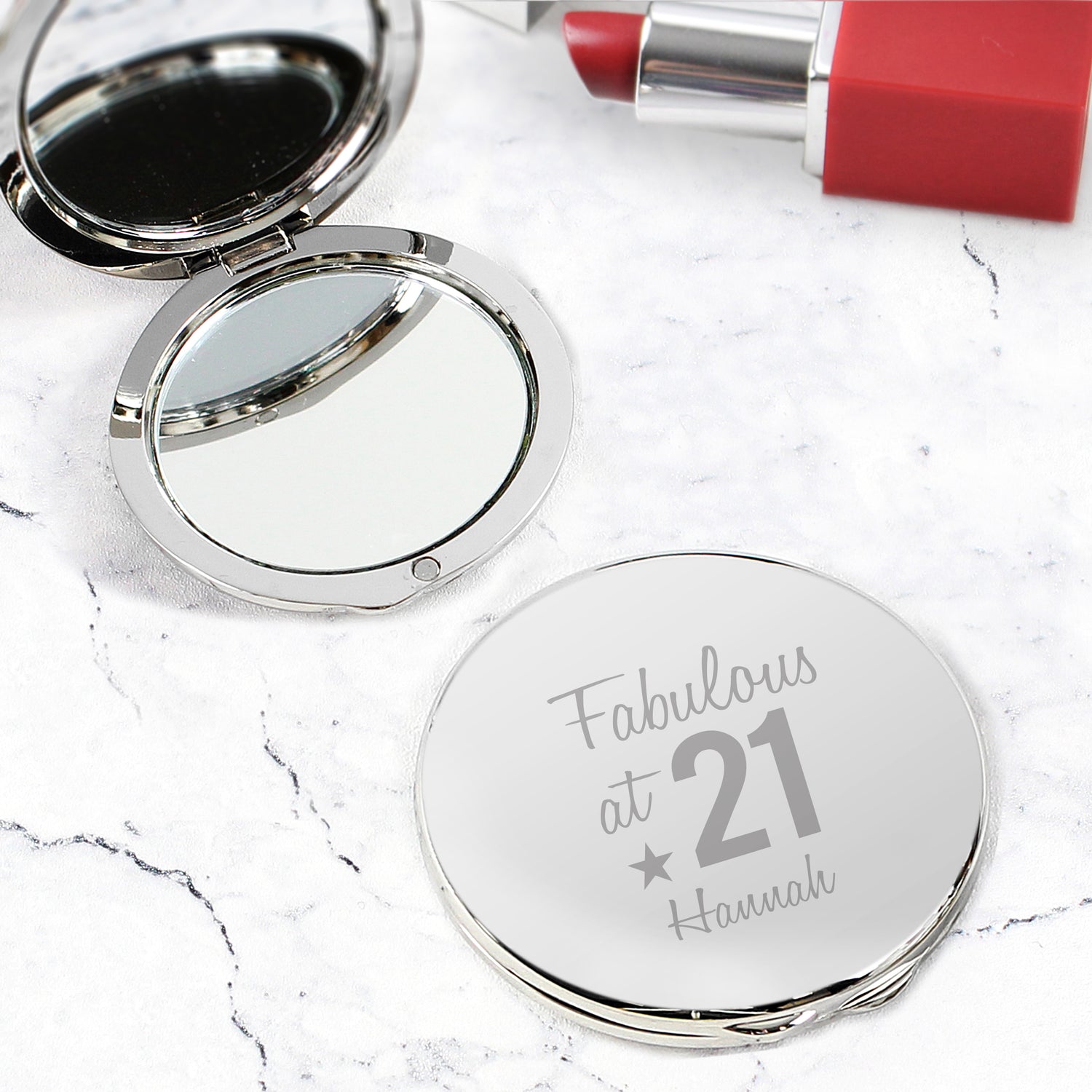 Personalised Fabulous Birthday Big Age Compact Mirror - gift & personalise