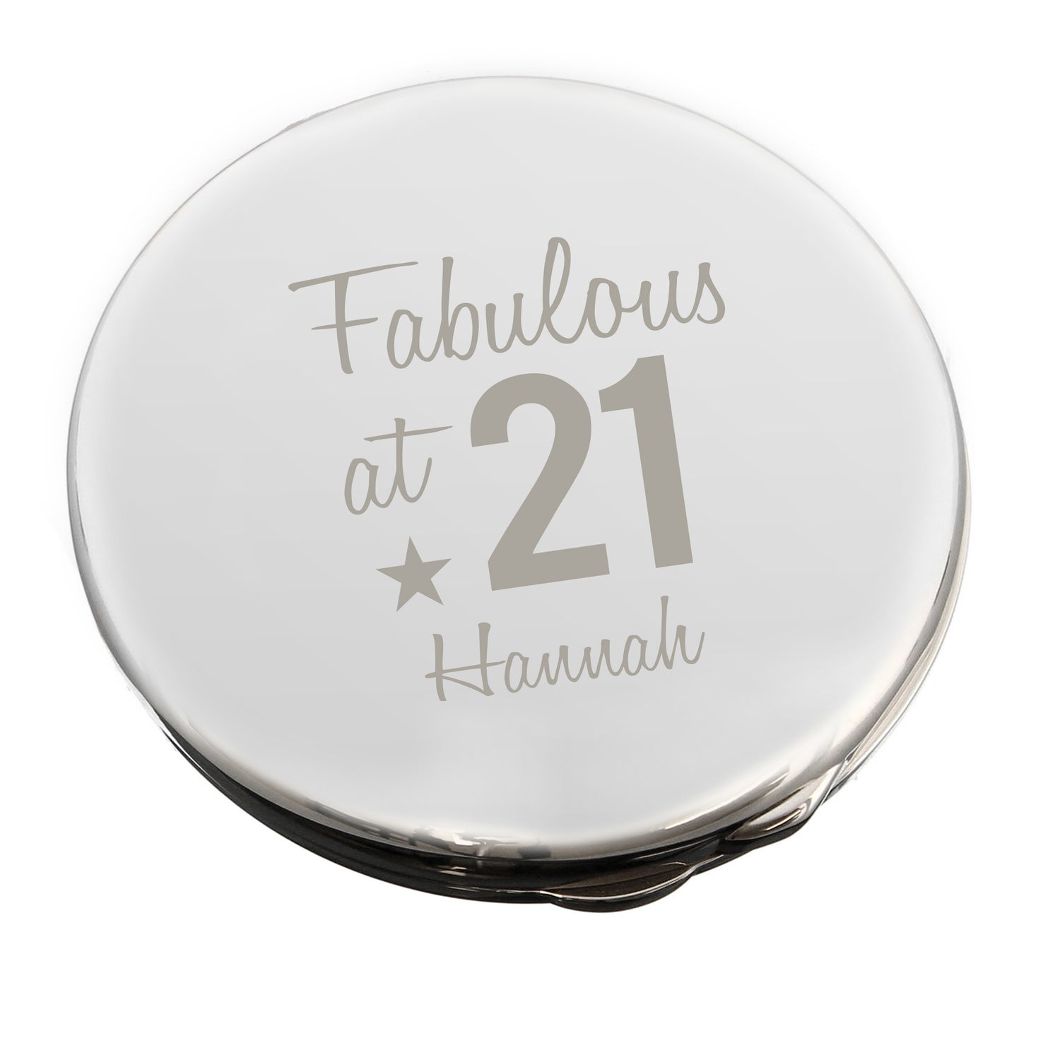 Personalised Fabulous Birthday Big Age Compact Mirror - gift & personalise