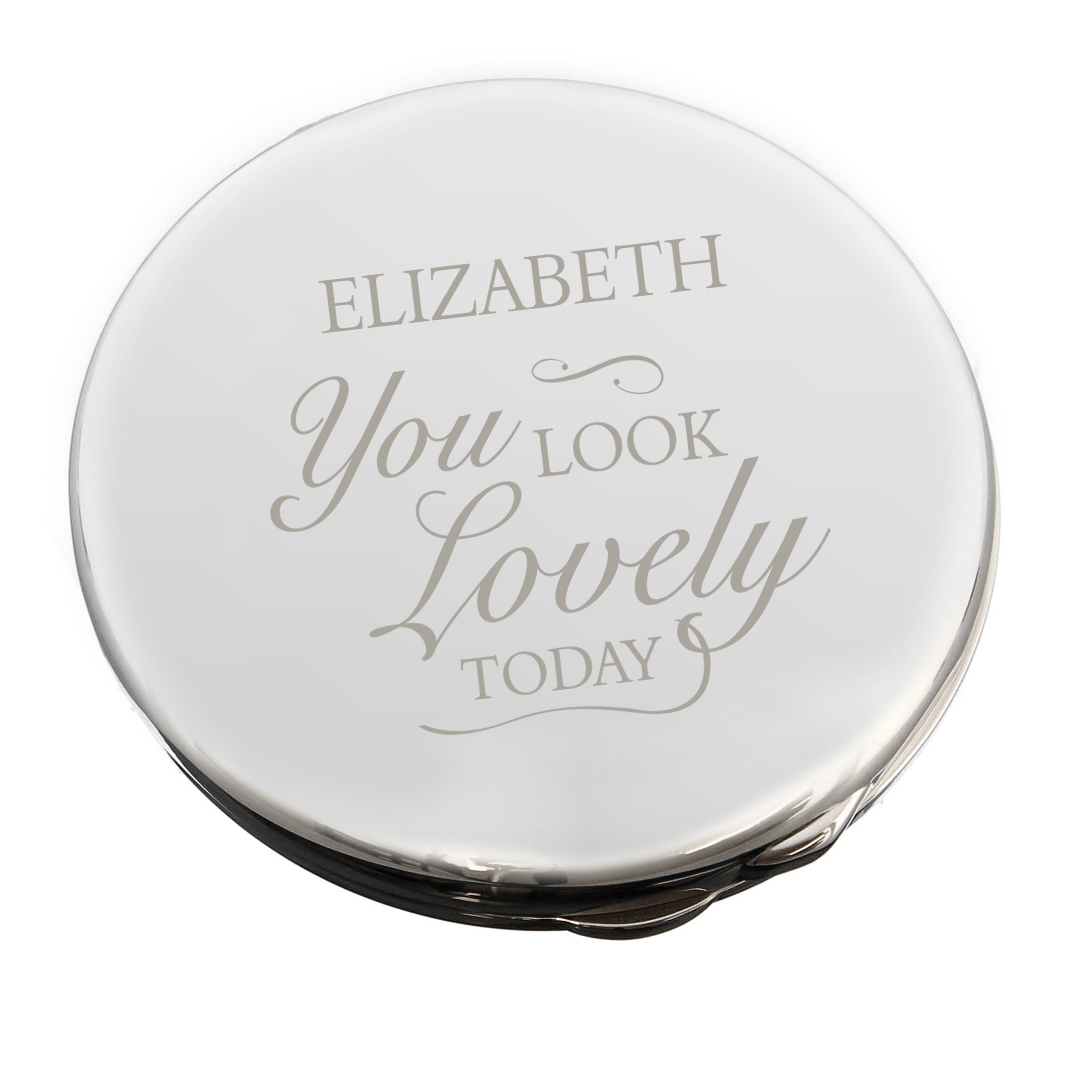 Personalised You Look Lovely Compact Mirror - gift & personalise