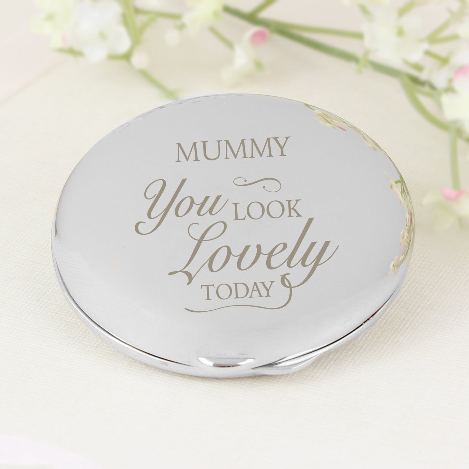 Personalised You Look Lovely Compact Mirror - gift & personalise