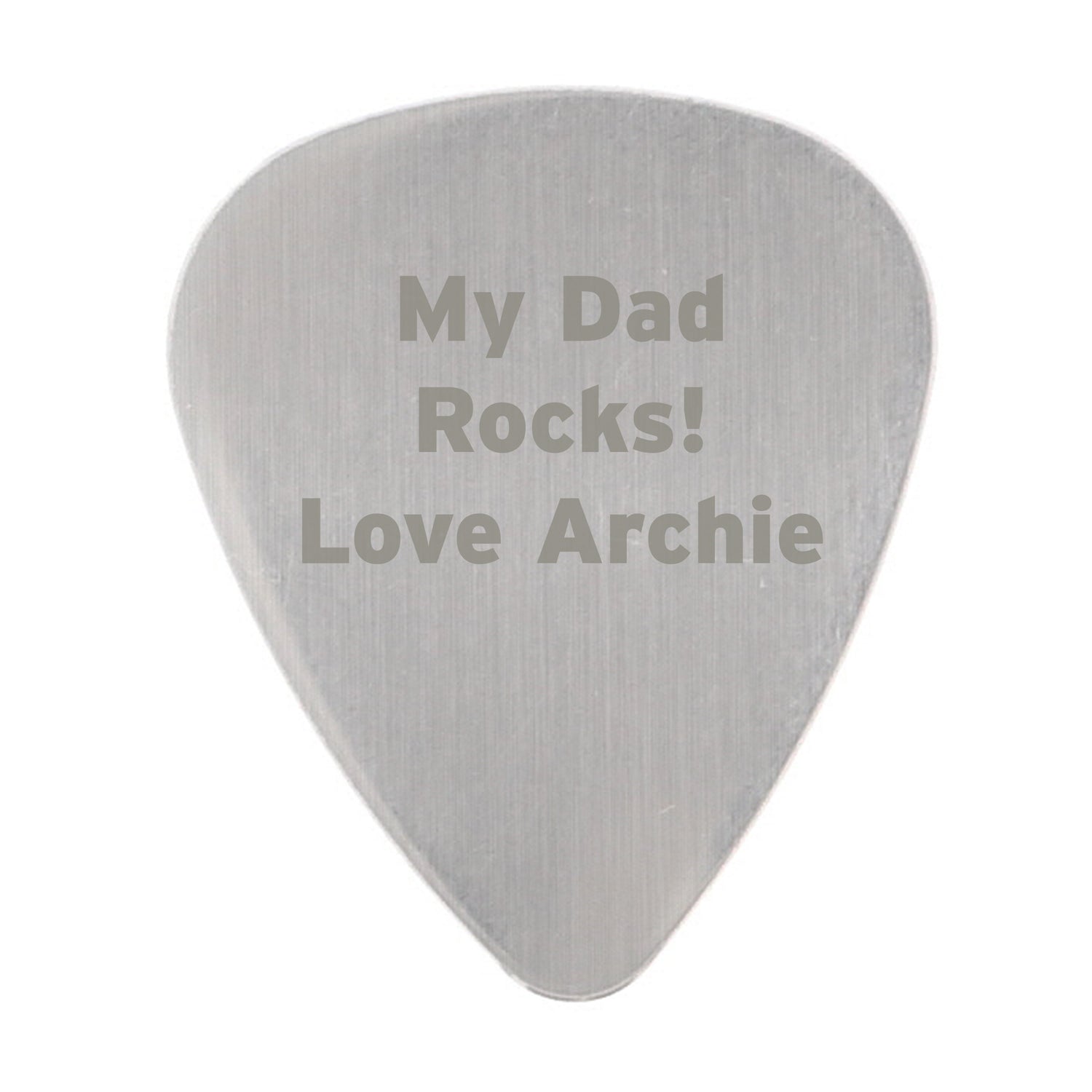 Personalised Silver Plectrum - gift & personalise