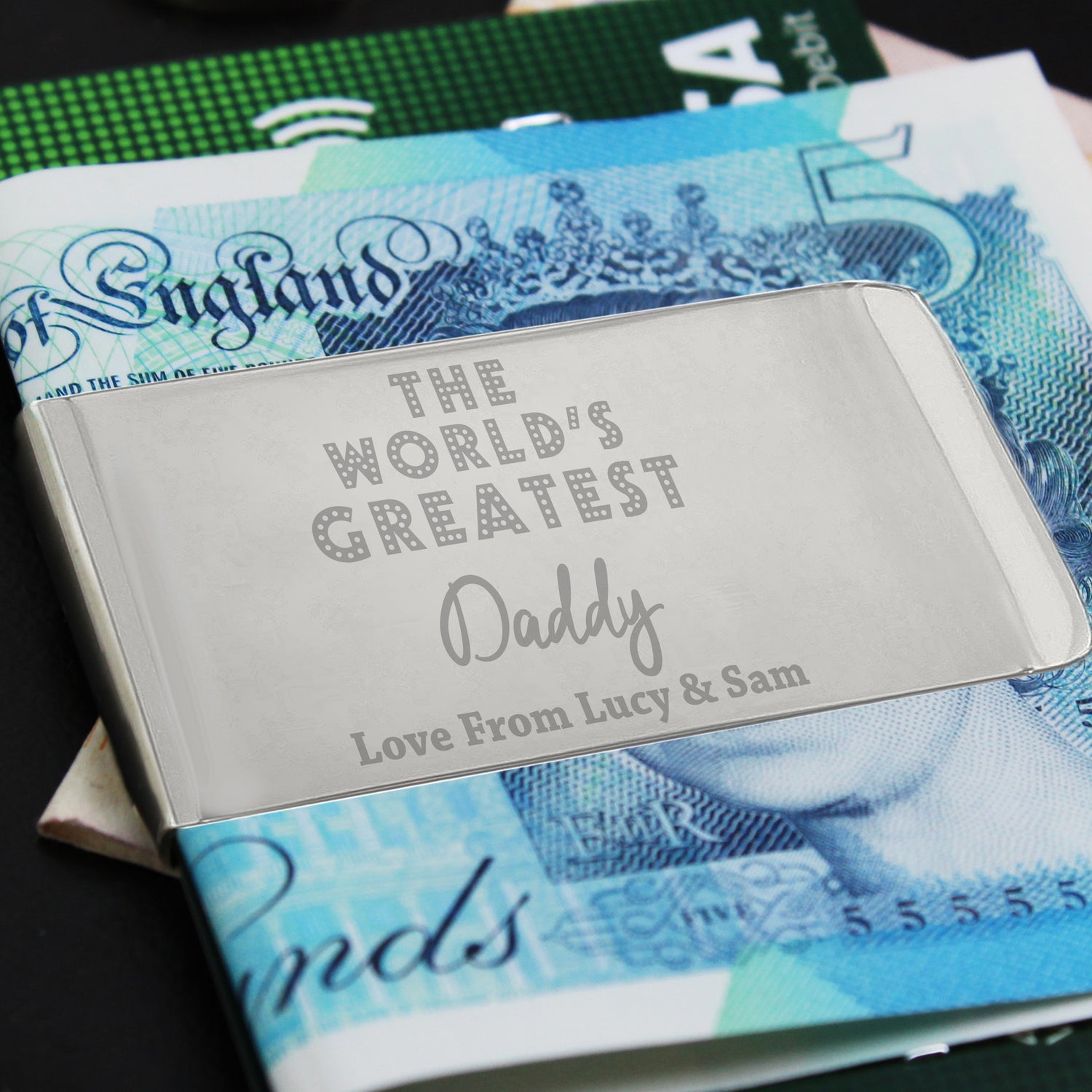 Personalised 'World's Greatest' Money Clip - gift & personalise