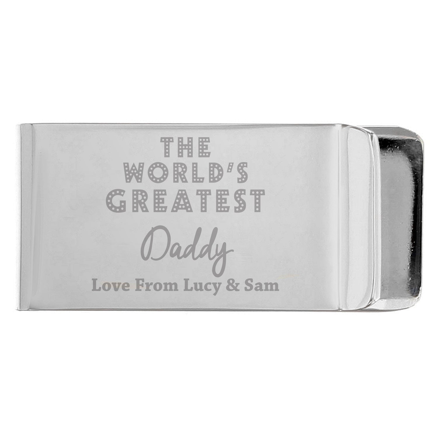 Personalised 'World's Greatest' Money Clip - gift & personalise