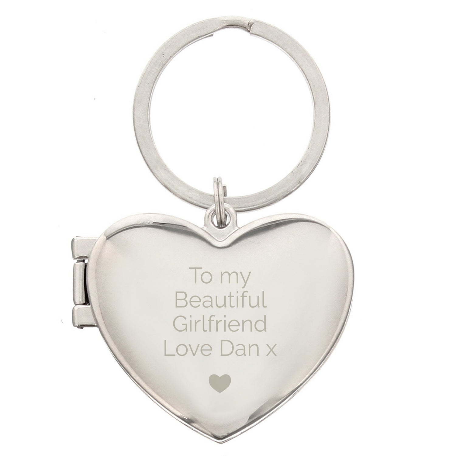 Personalised Heart Photoframe Keyring - gift & personalise