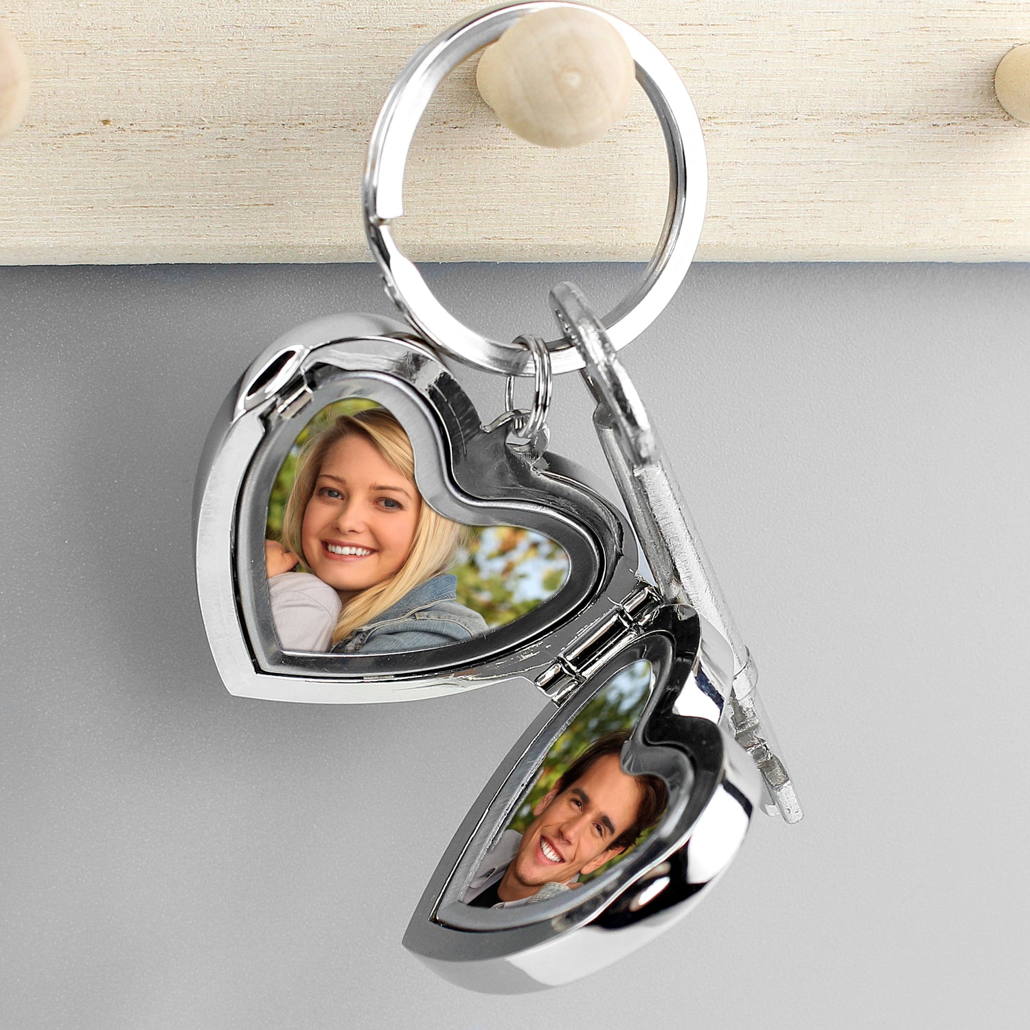 Personalised Heart Photoframe Keyring - gift & personalise