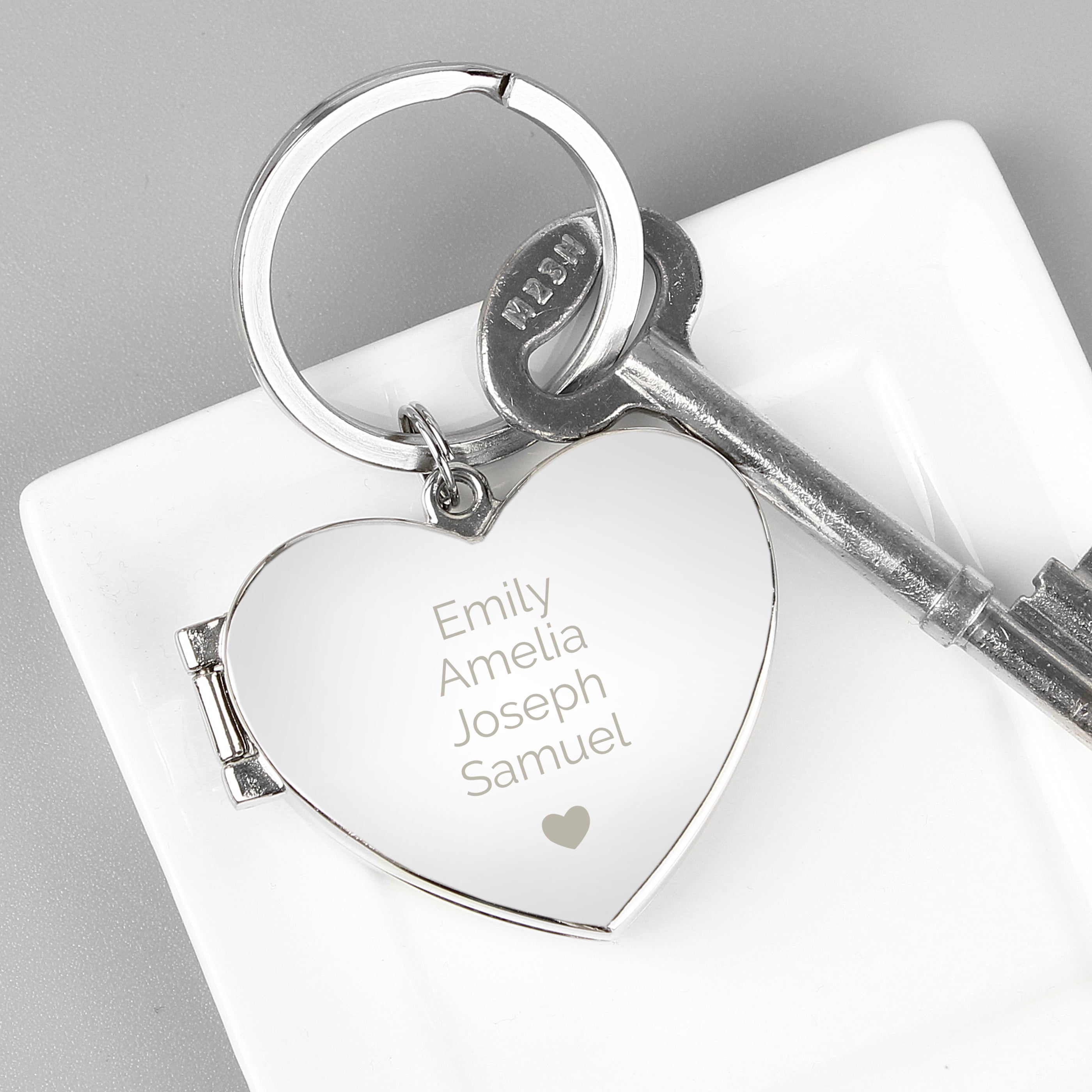 Personalised Heart Photoframe Keyring - gift & personalise