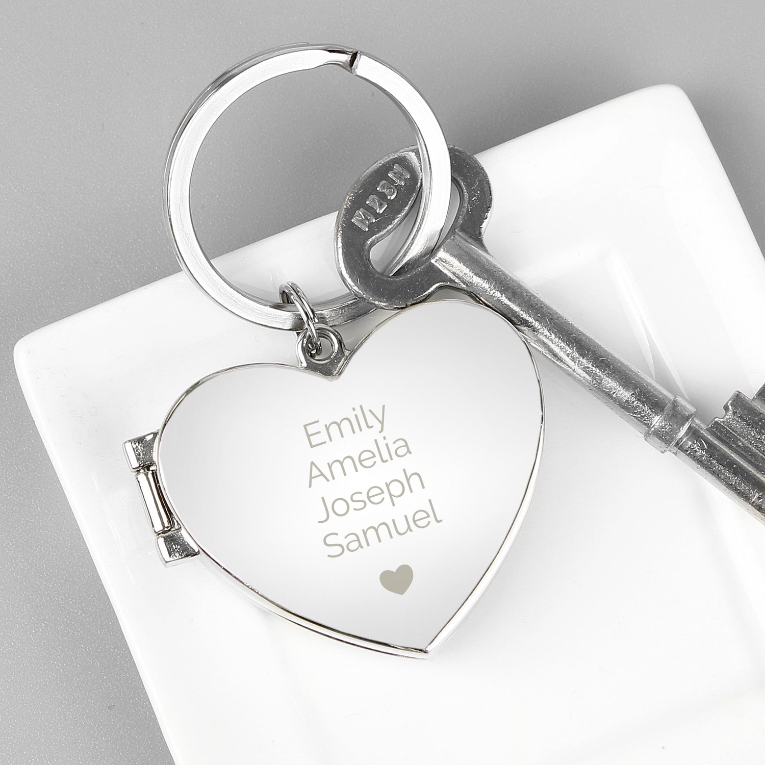 Personalised Heart Photoframe Keyring - gift & personalise