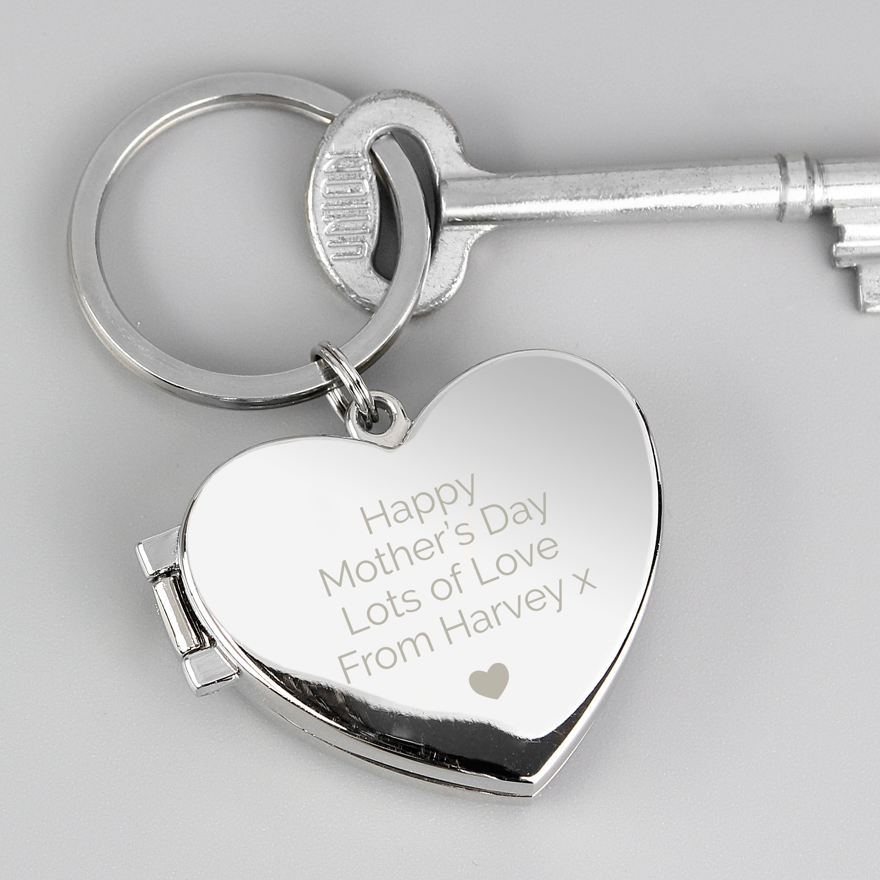 Personalised Heart Photoframe Keyring - gift & personalise