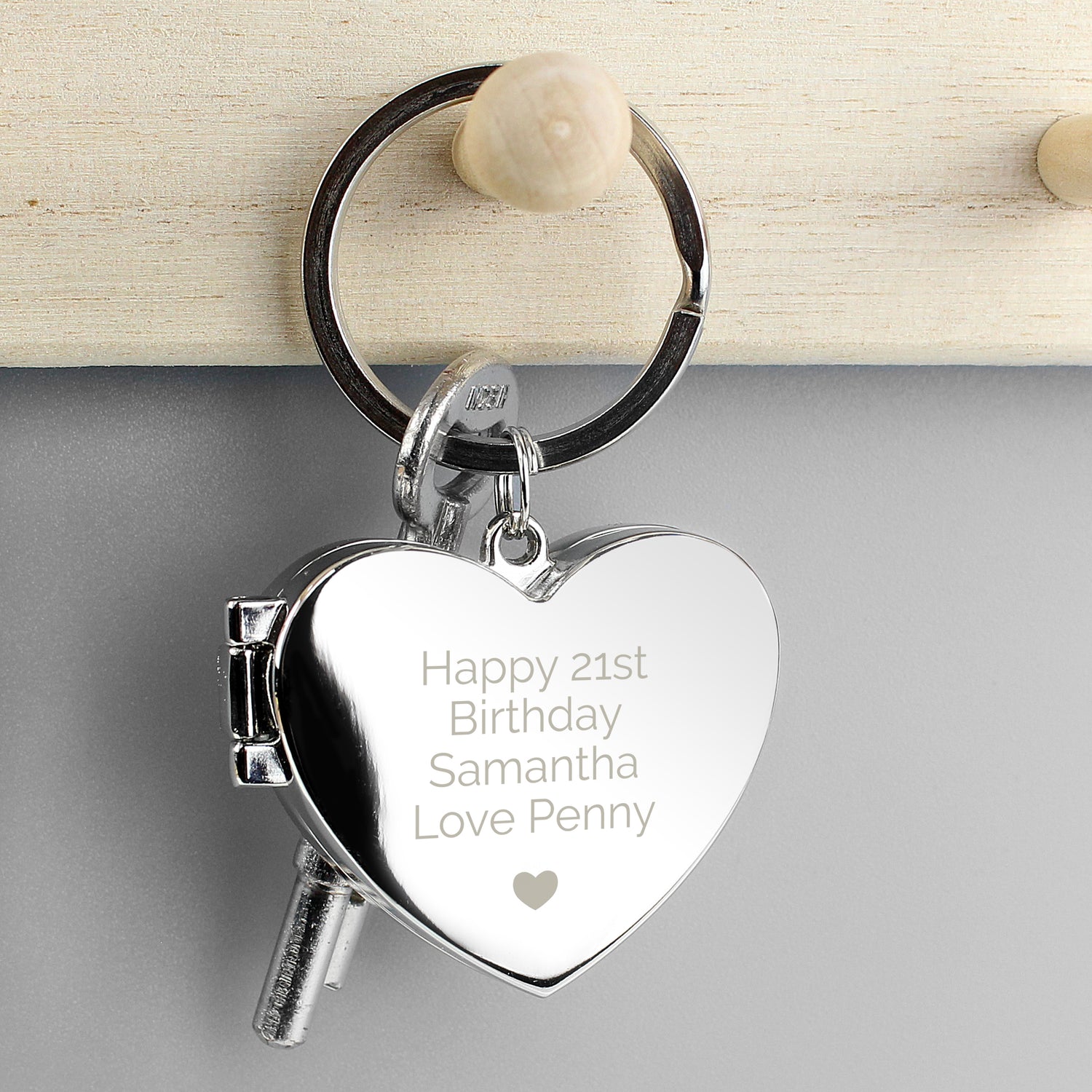 Personalised Heart Photoframe Keyring - gift & personalise