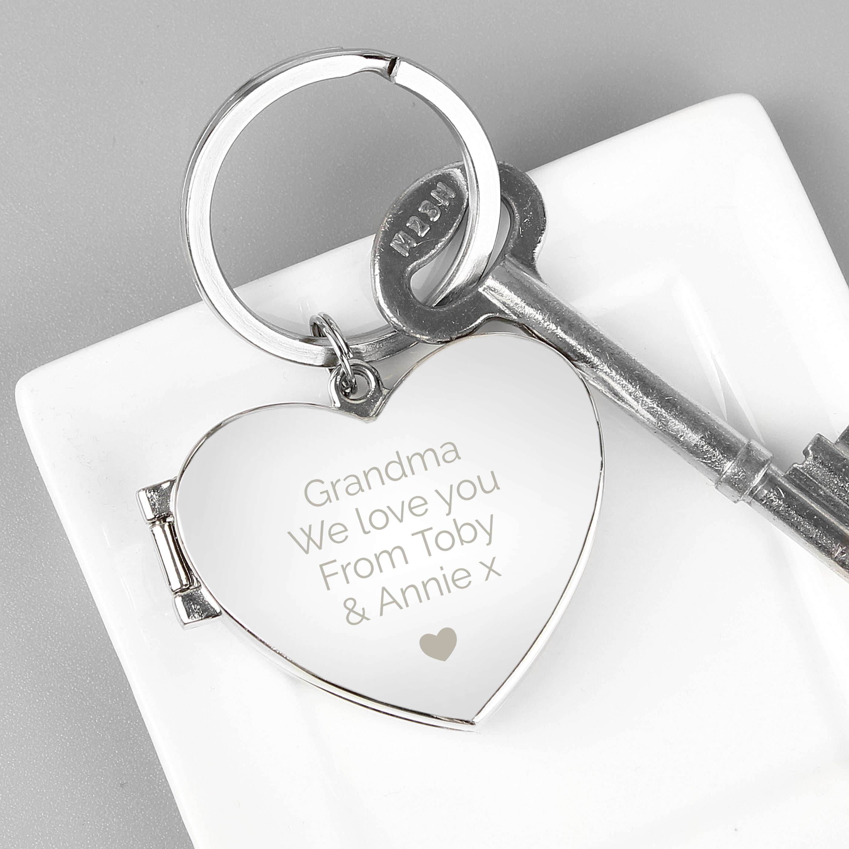 Personalised Heart Photoframe Keyring - gift & personalise