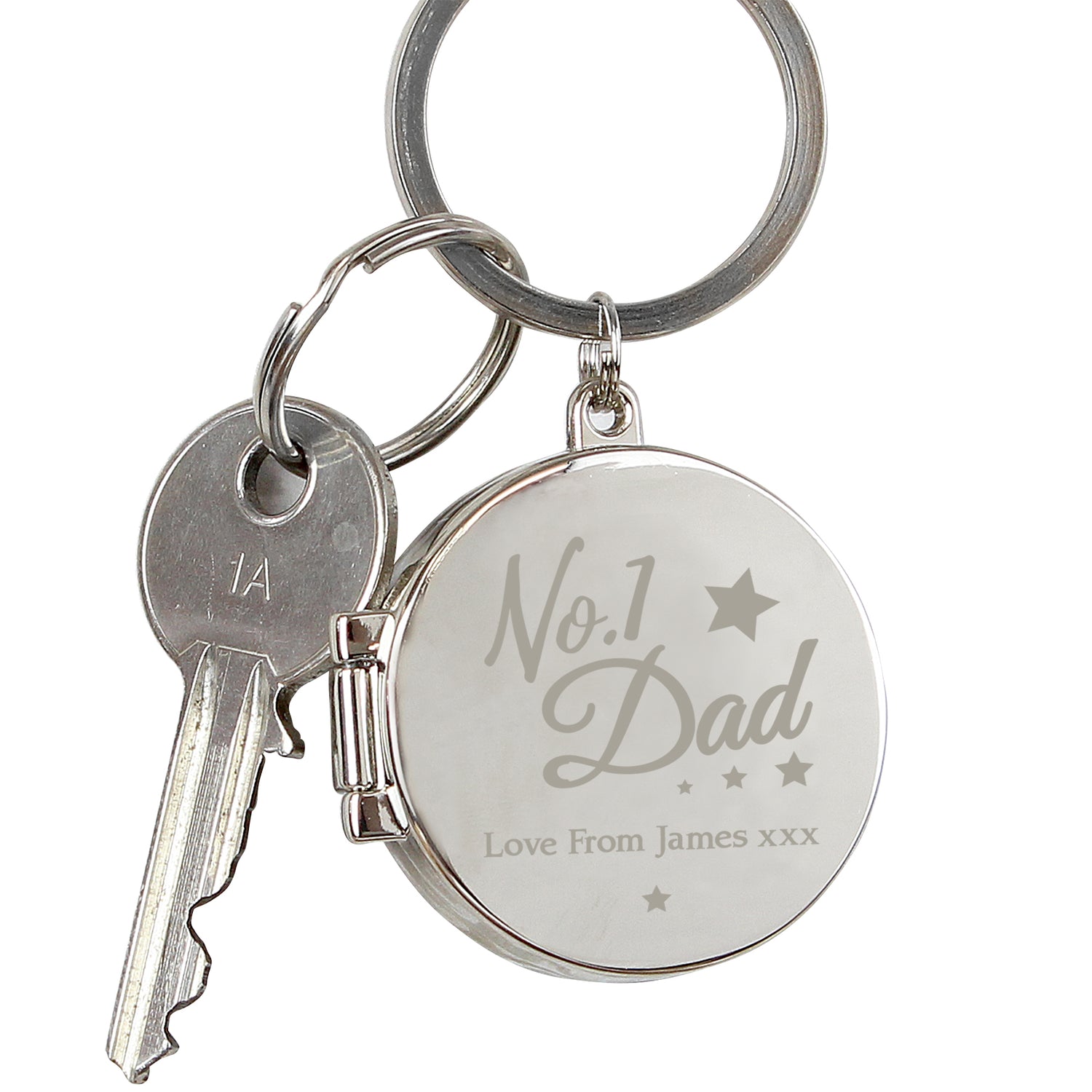 Personalised No.1 Dad Photo Keyring - gift & personalise