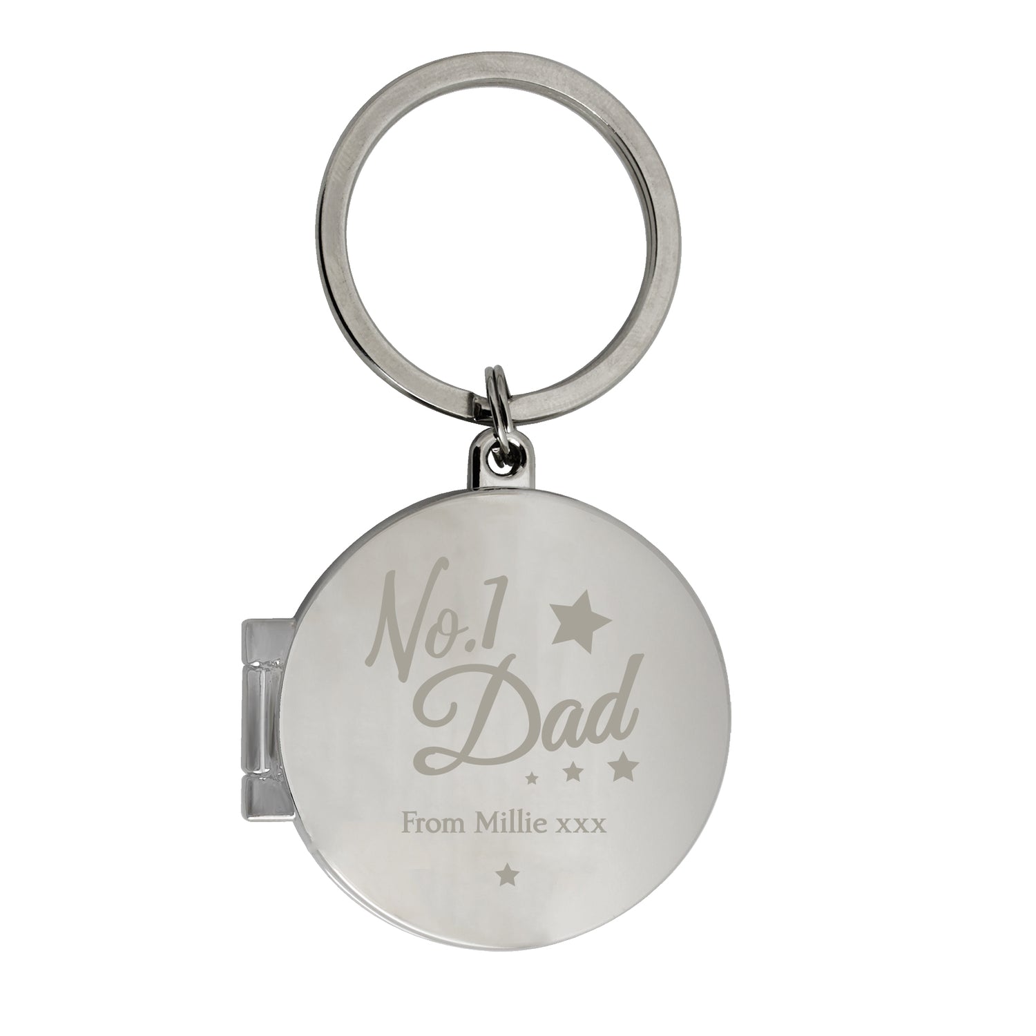 Personalised No.1 Dad Photo Keyring - gift & personalise