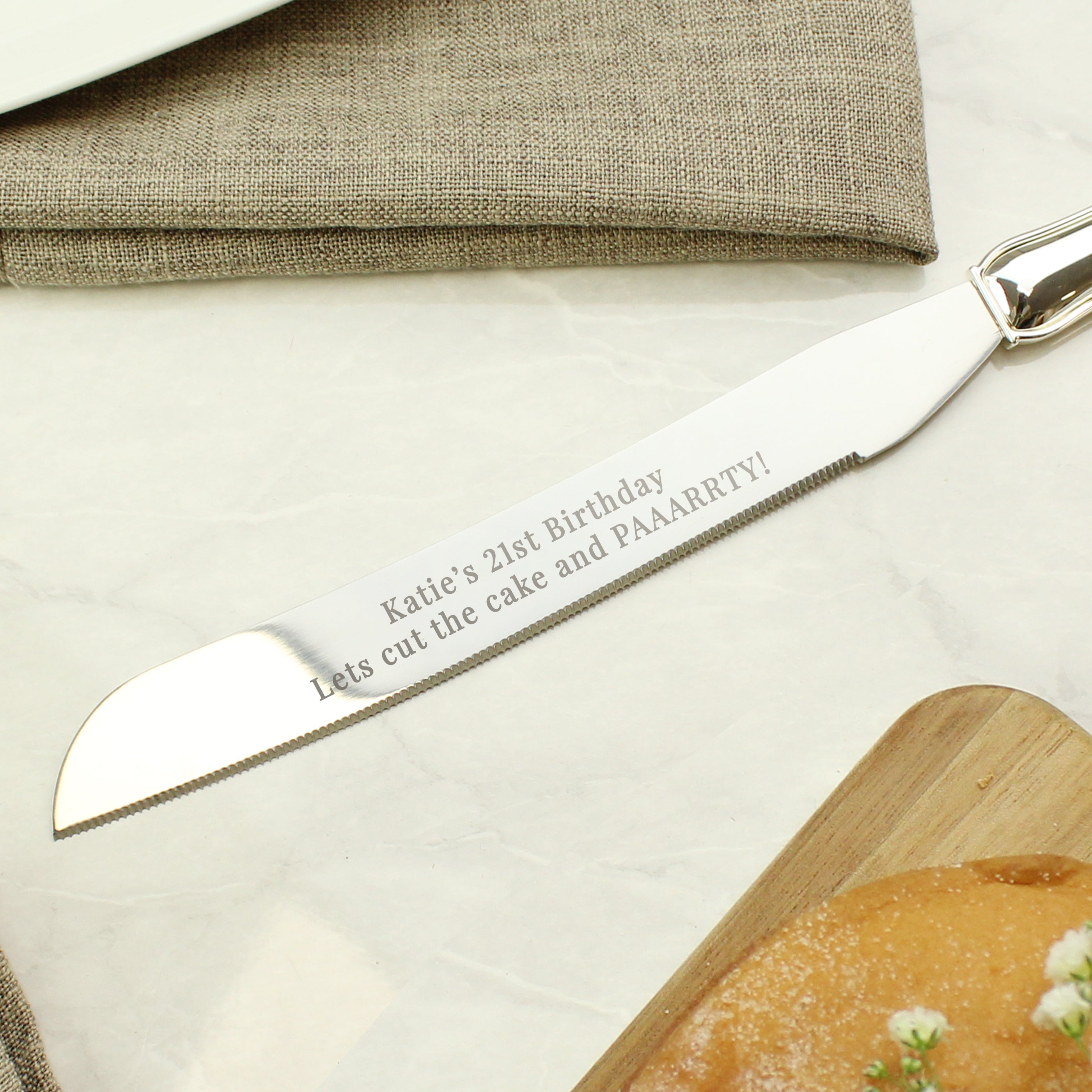 Personalised Modern Cake Knife - gift & personalise