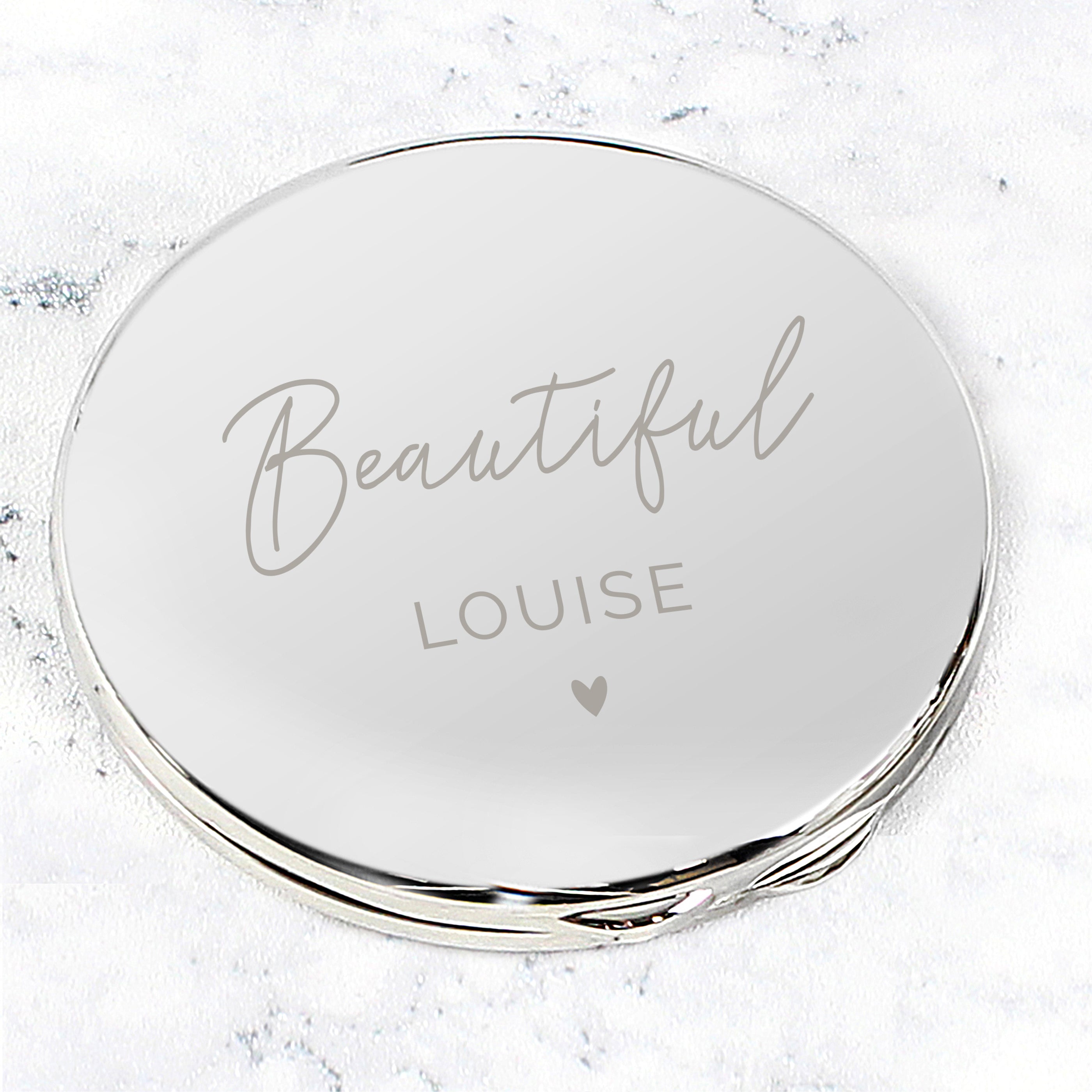 Personalised Beautiful Compact Mirror - gift & personalise