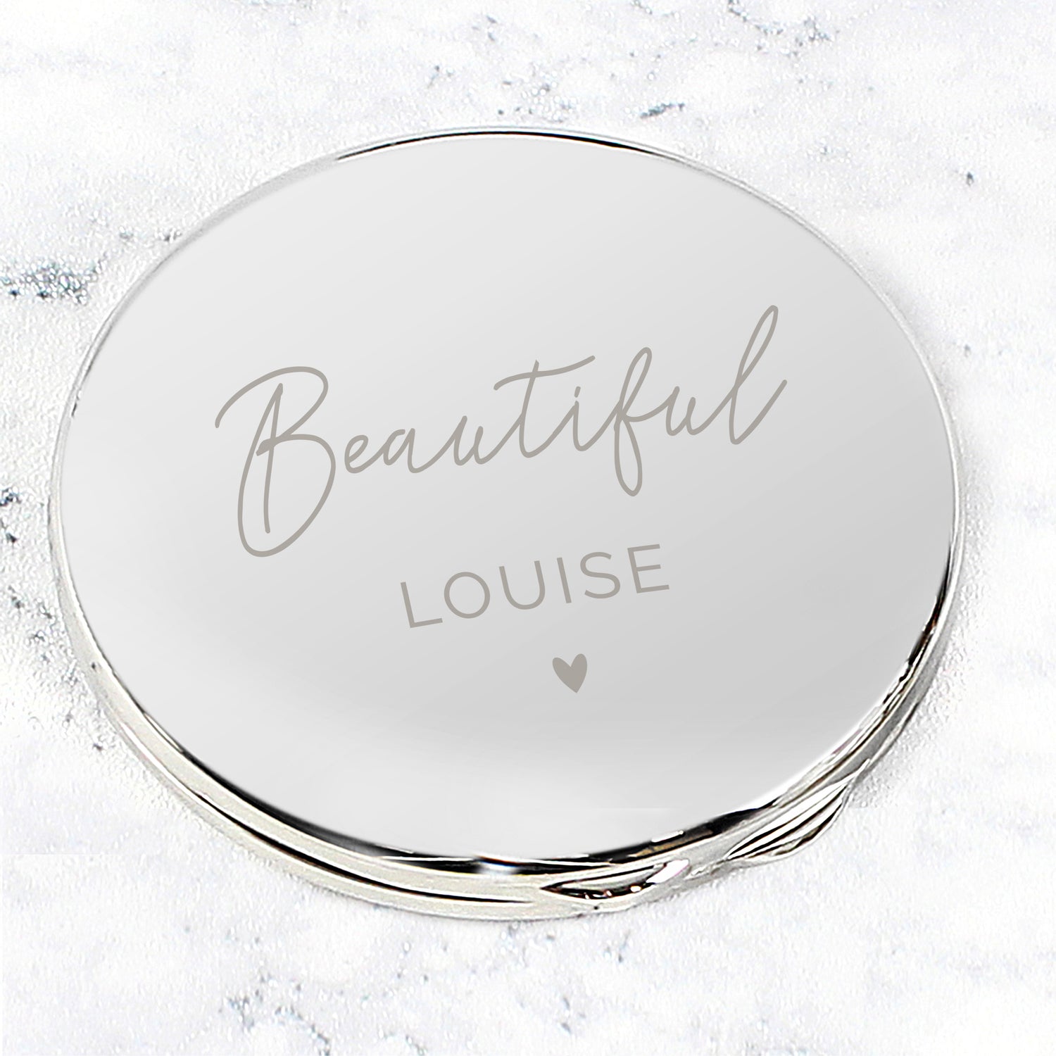 Personalised Beautiful Compact Mirror - gift & personalise