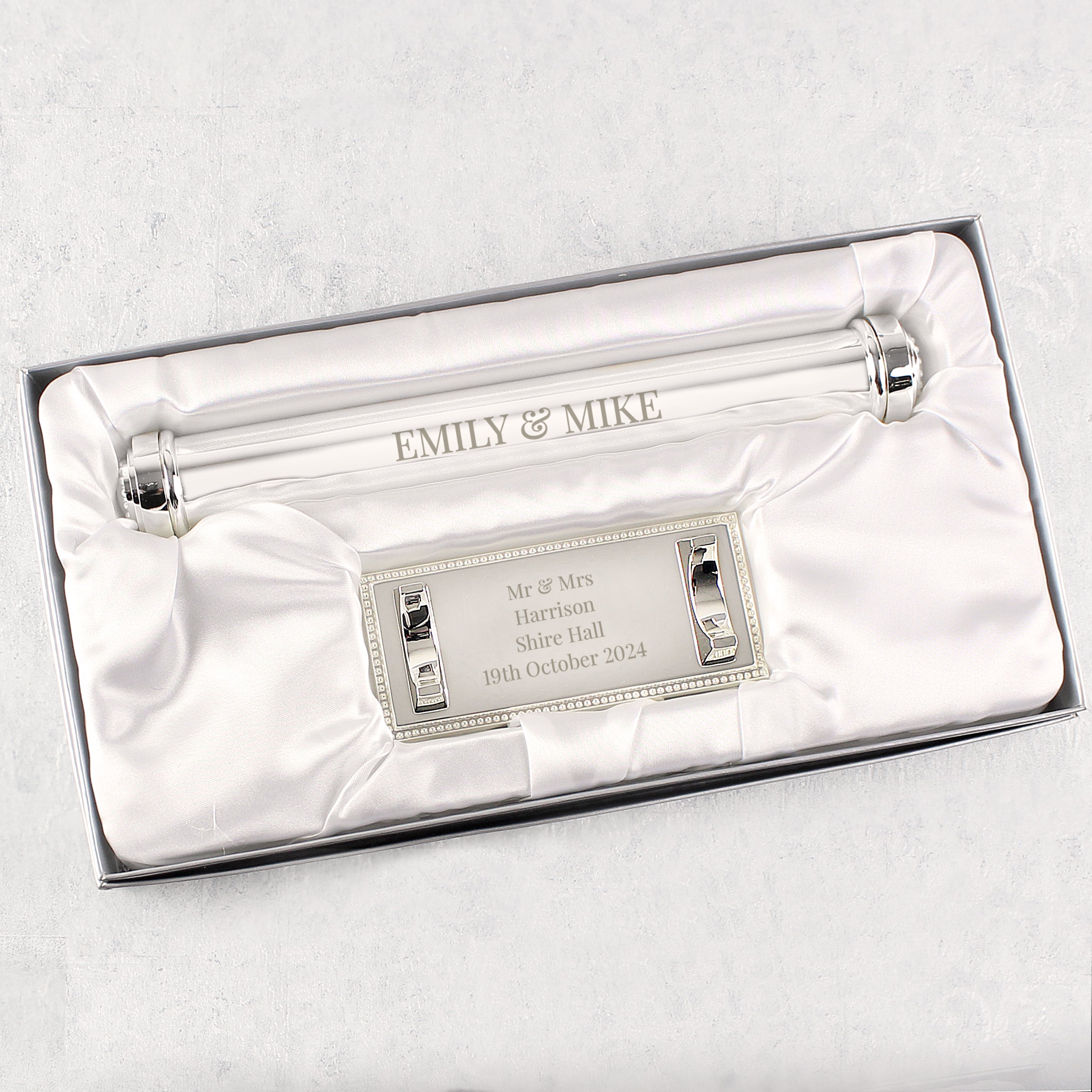 Personalised Free Text Silver Plated Certificate Holder - gift & personalise