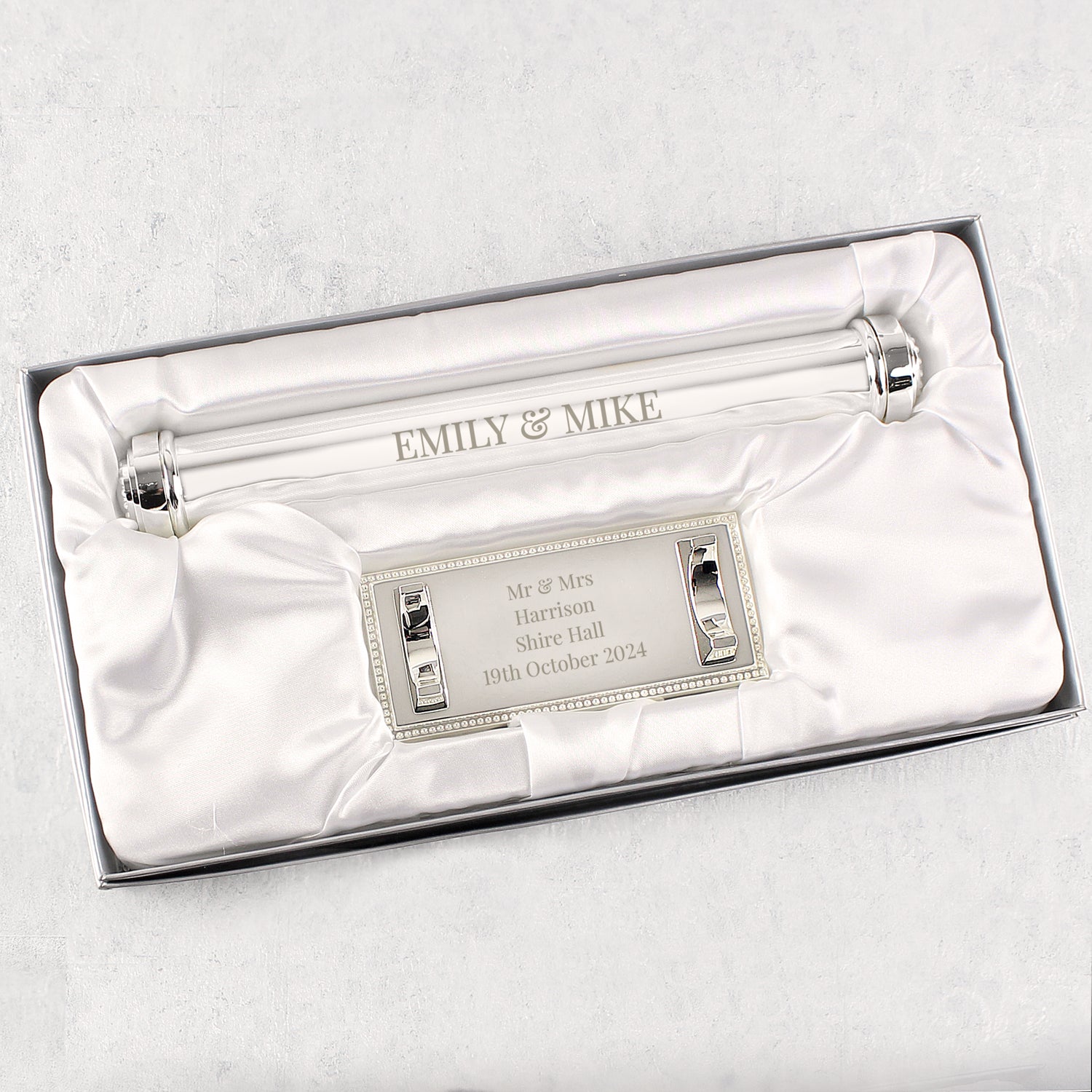 Personalised Free Text Silver Plated Certificate Holder - gift & personalise