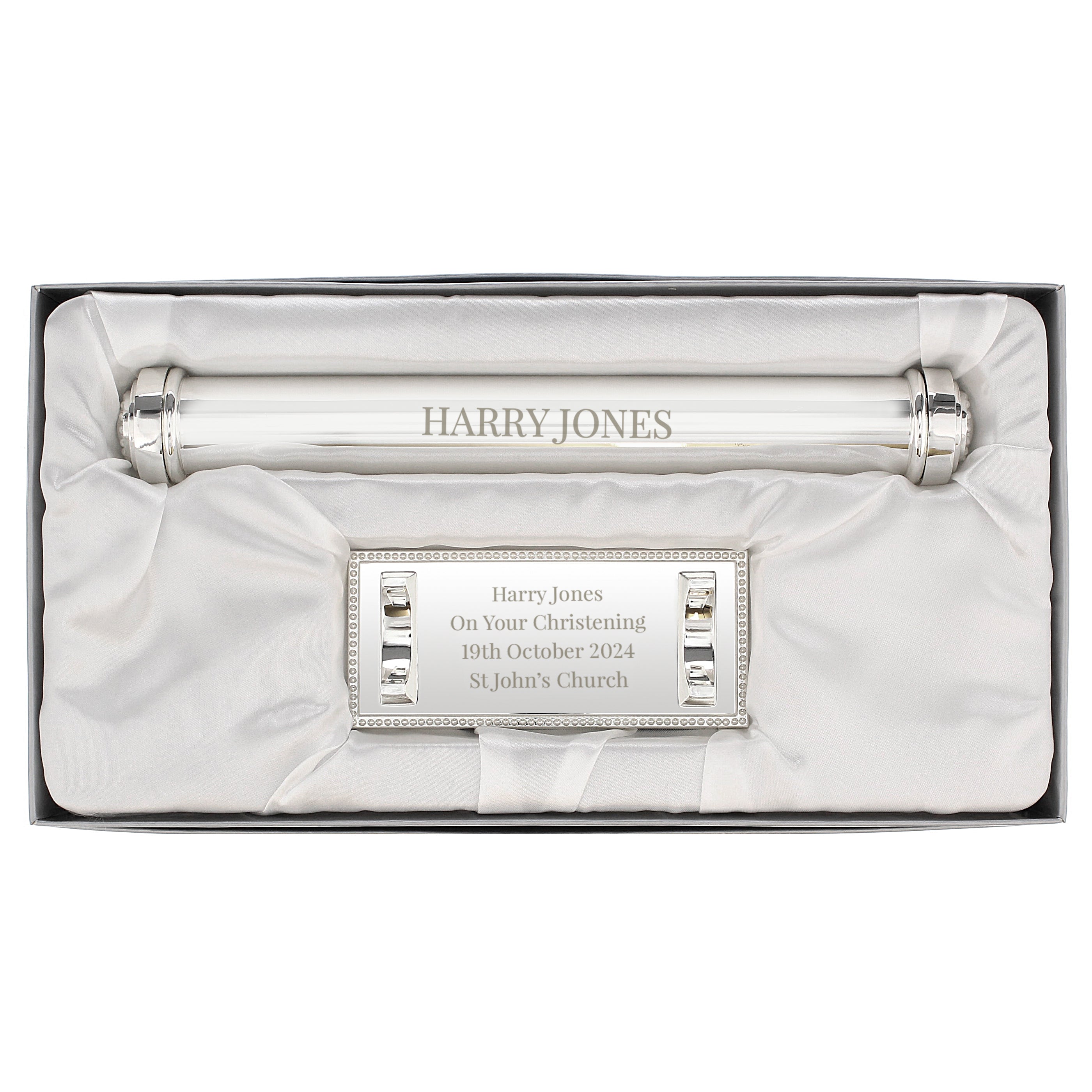 Personalised Free Text Silver Plated Certificate Holder - gift & personalise