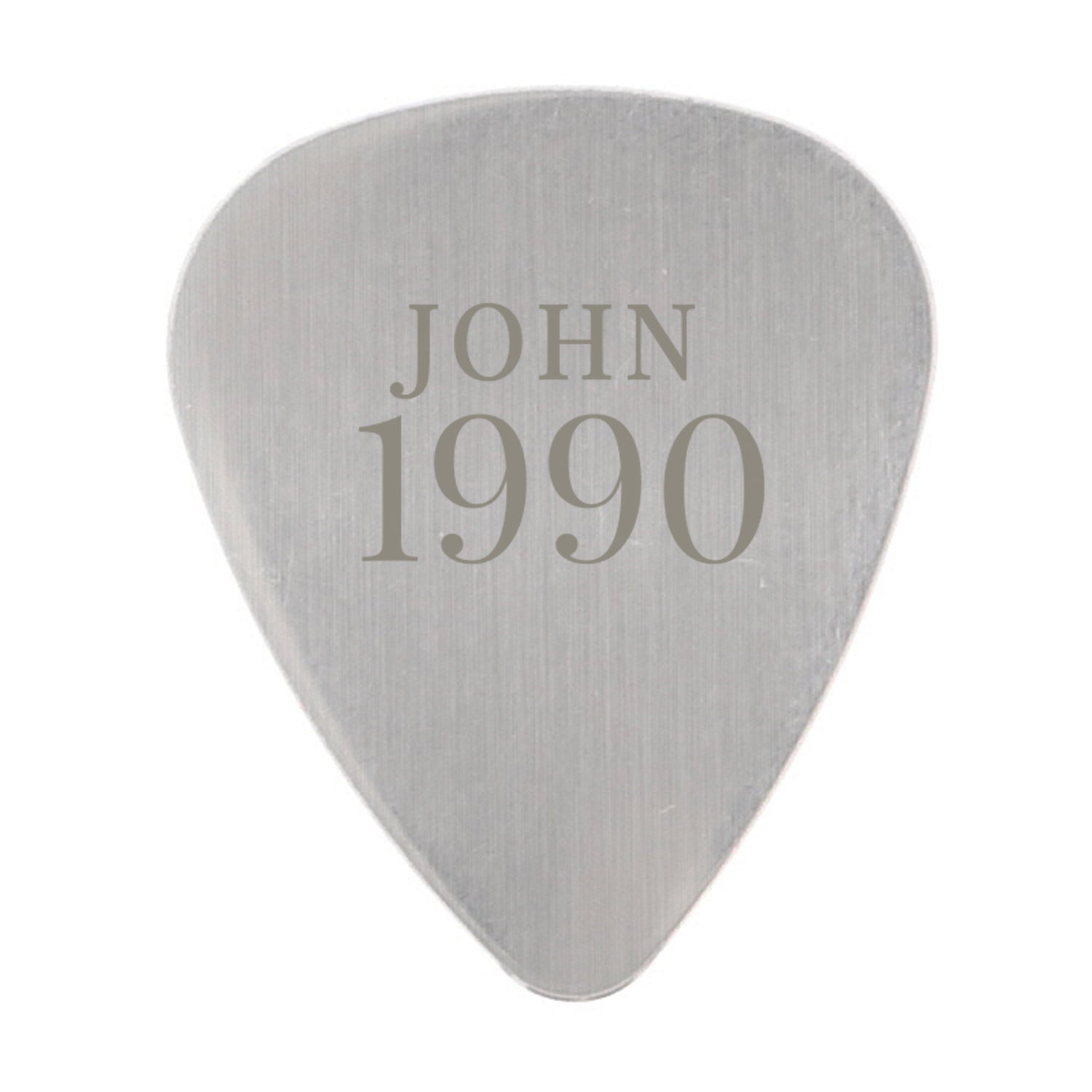 Personalised Year Silver Plectrum - gift & personalise