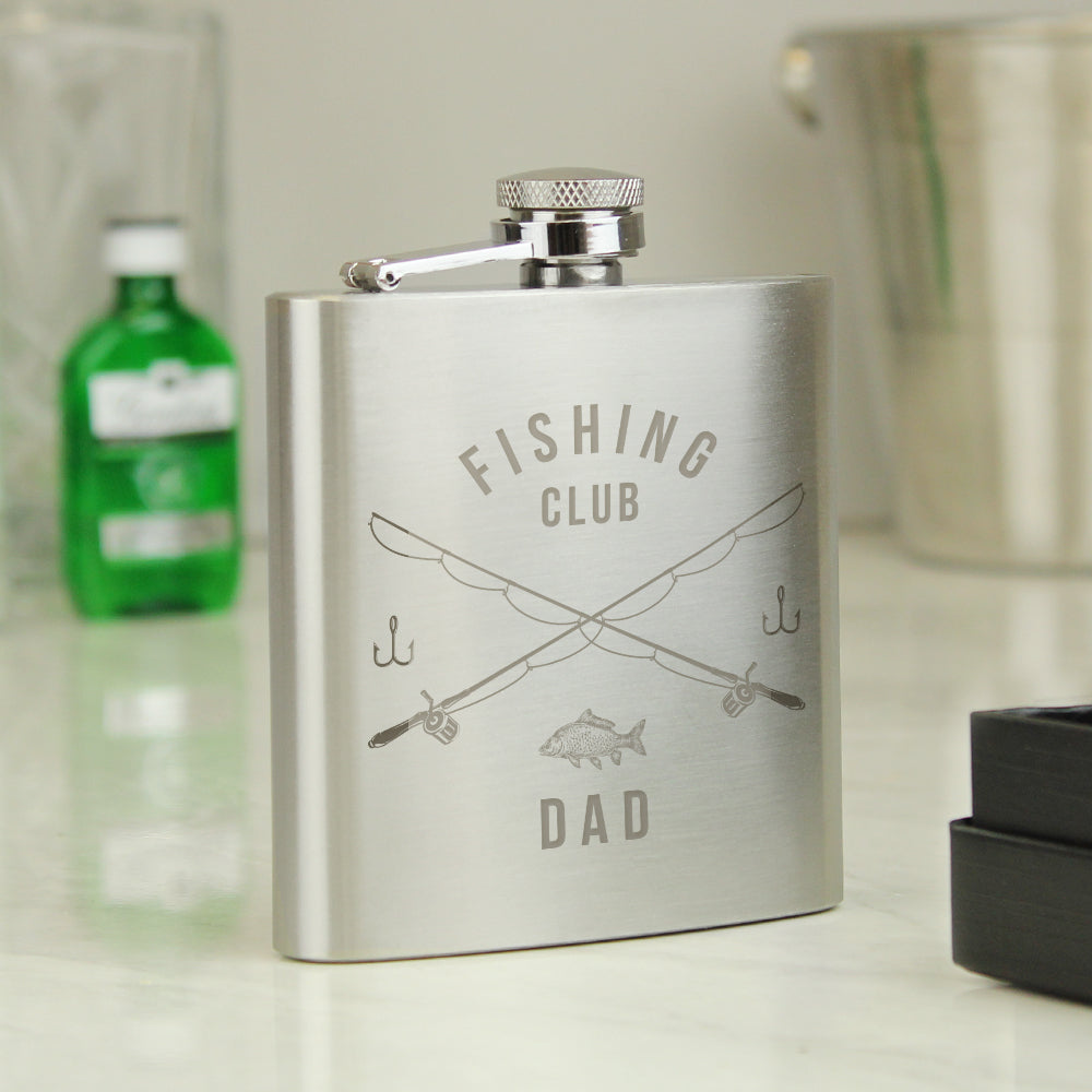 Personalised Fishing Hip Flask - gift & personalise