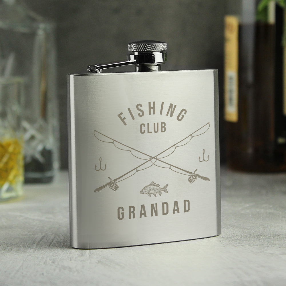 Personalised Fishing Hip Flask - gift & personalise