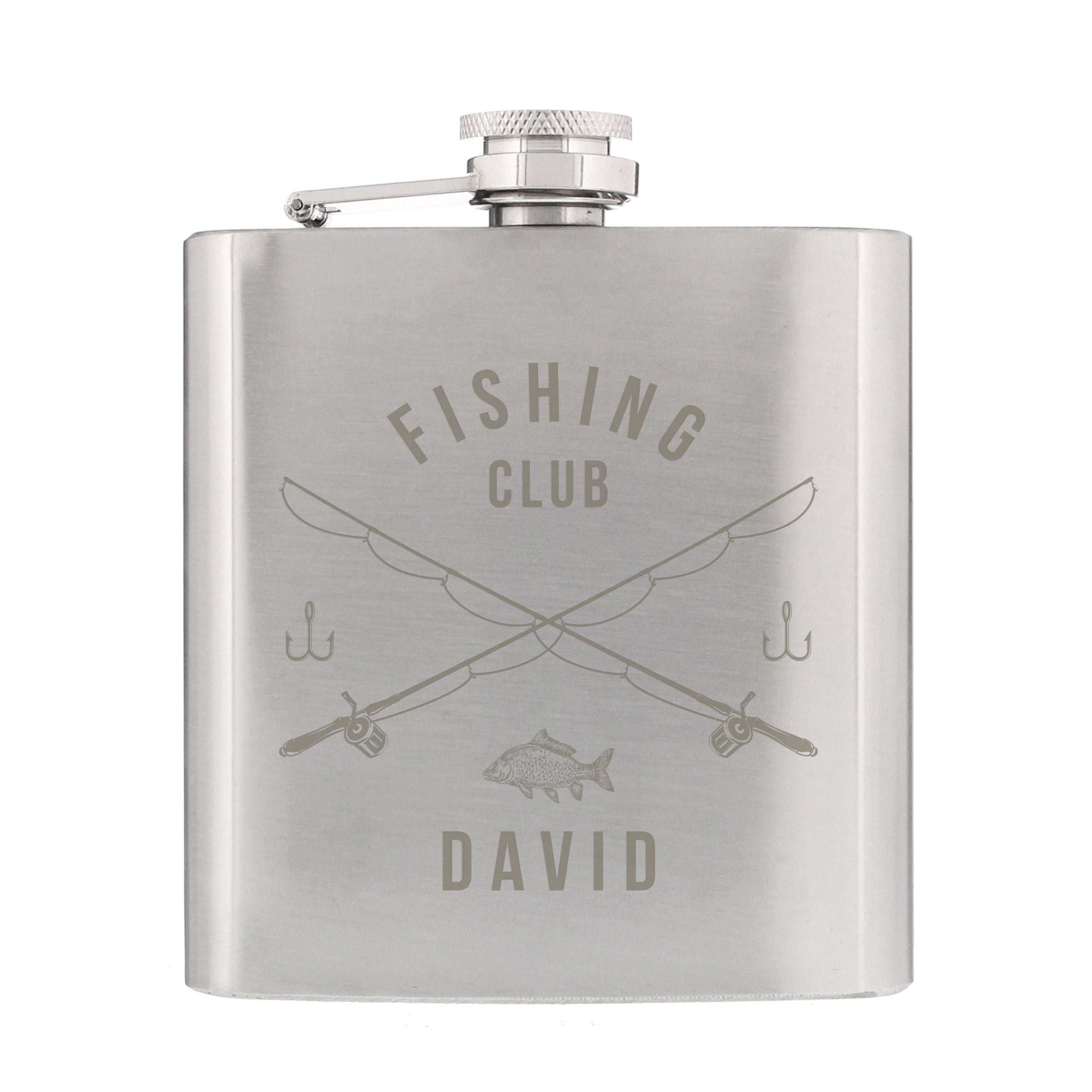 Personalised Fishing Hip Flask - gift & personalise
