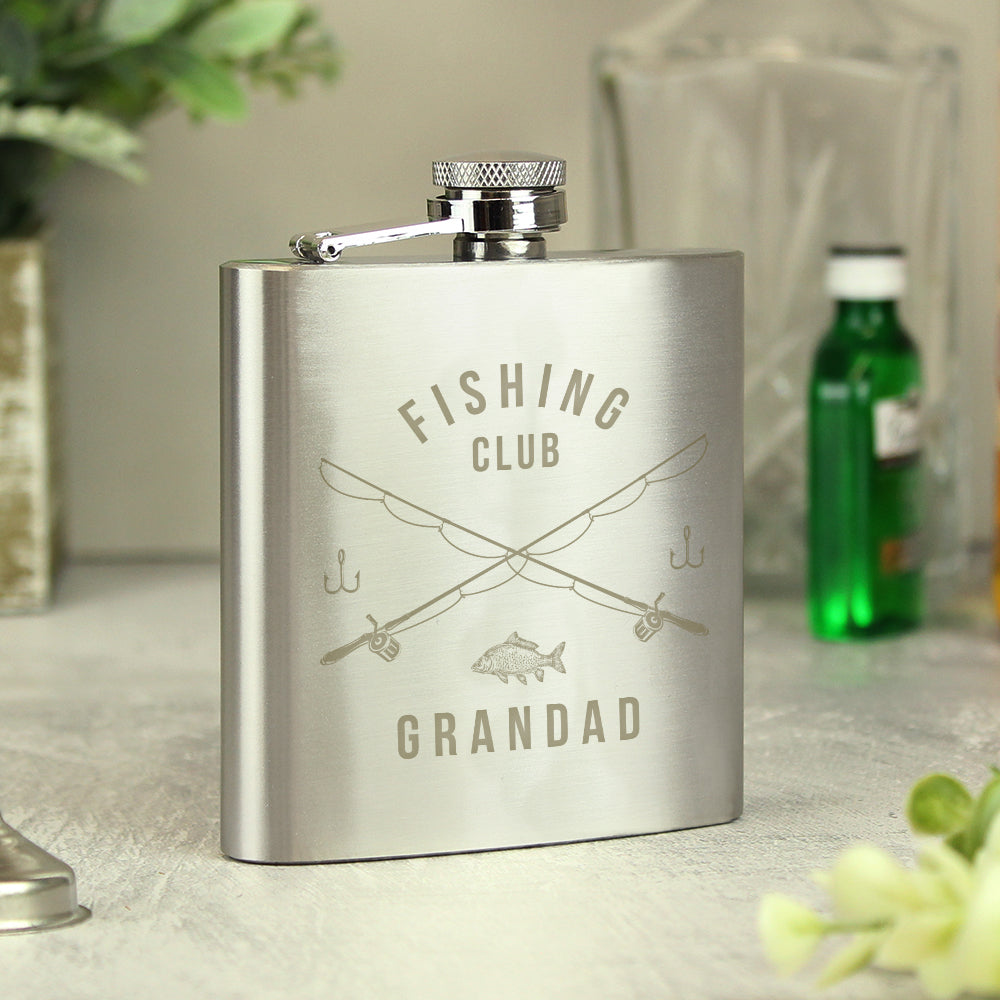 Personalised Fishing Hip Flask - gift & personalise