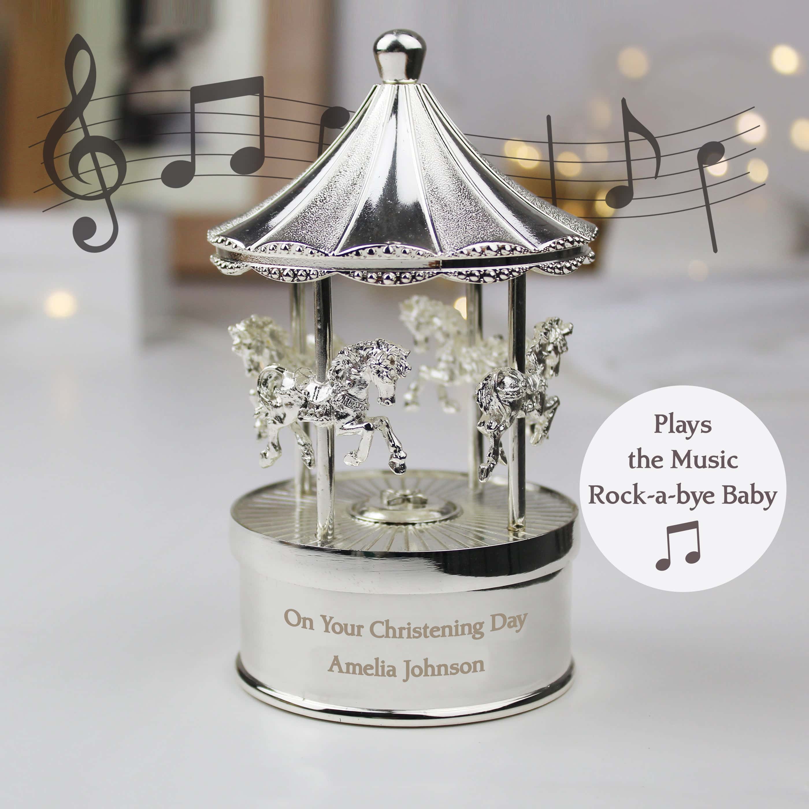 Personalised Musical Carousel Ornament - gift & personalise