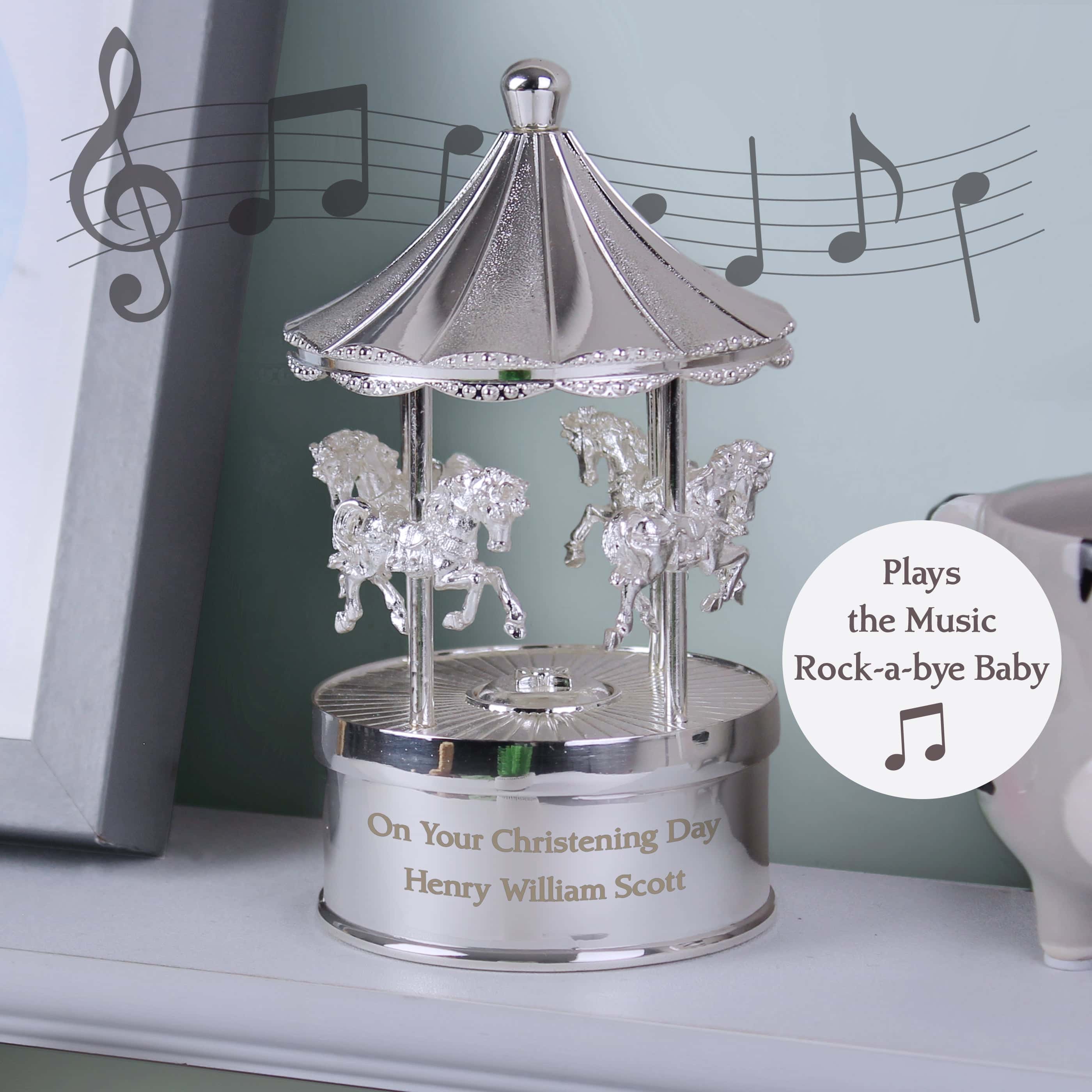 Personalised Musical Carousel Ornament - gift & personalise