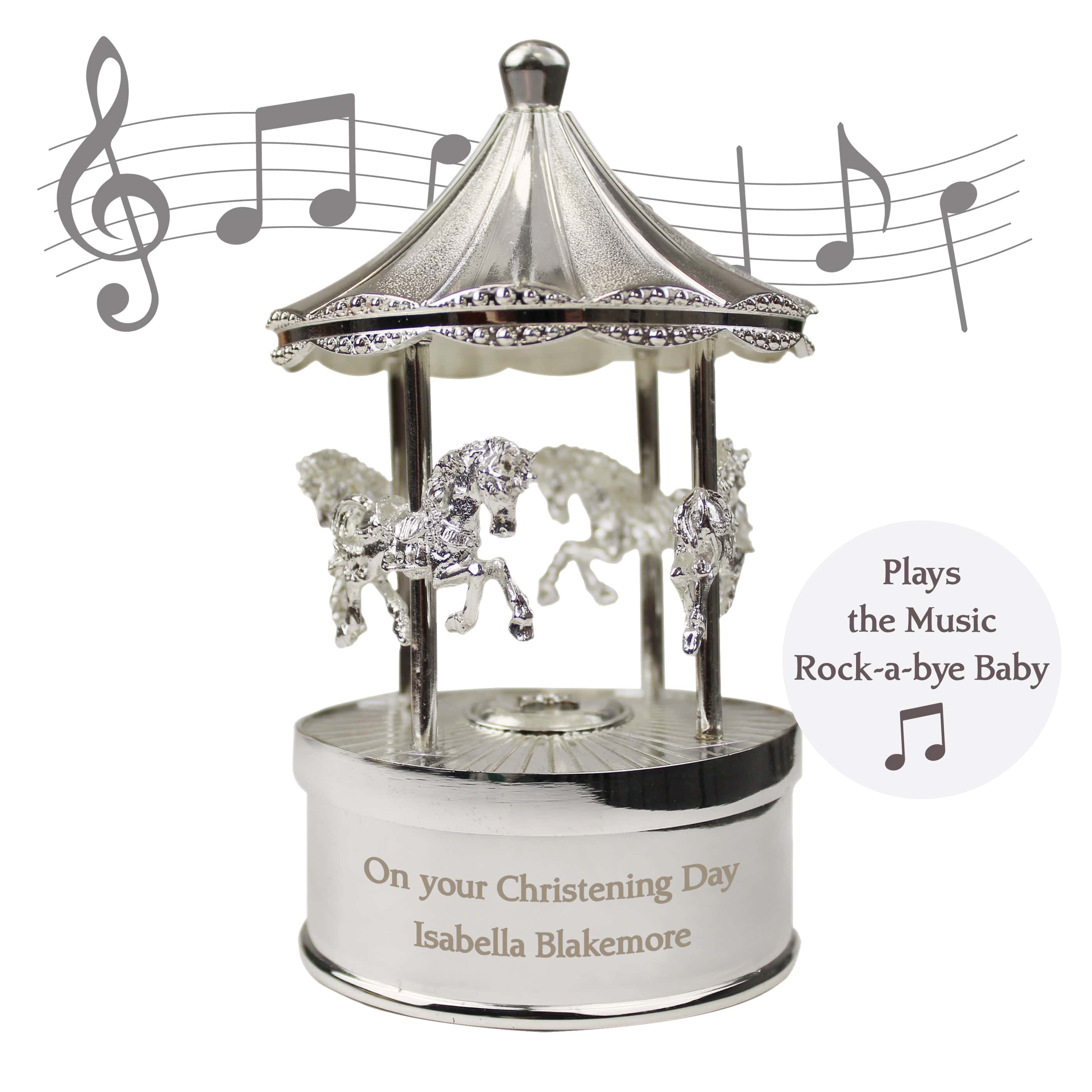 Personalised Musical Carousel Ornament - gift & personalise