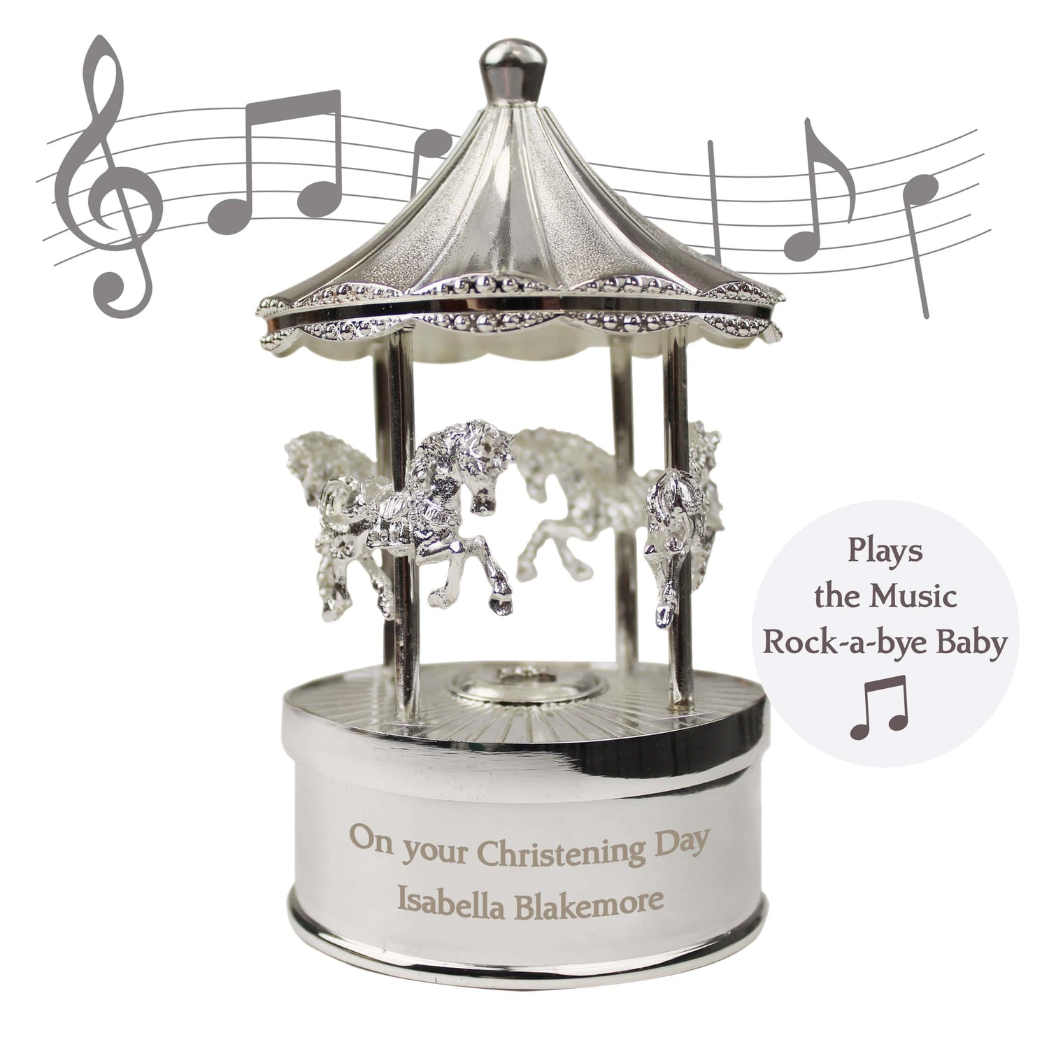Personalised Musical Carousel Ornament - gift & personalise