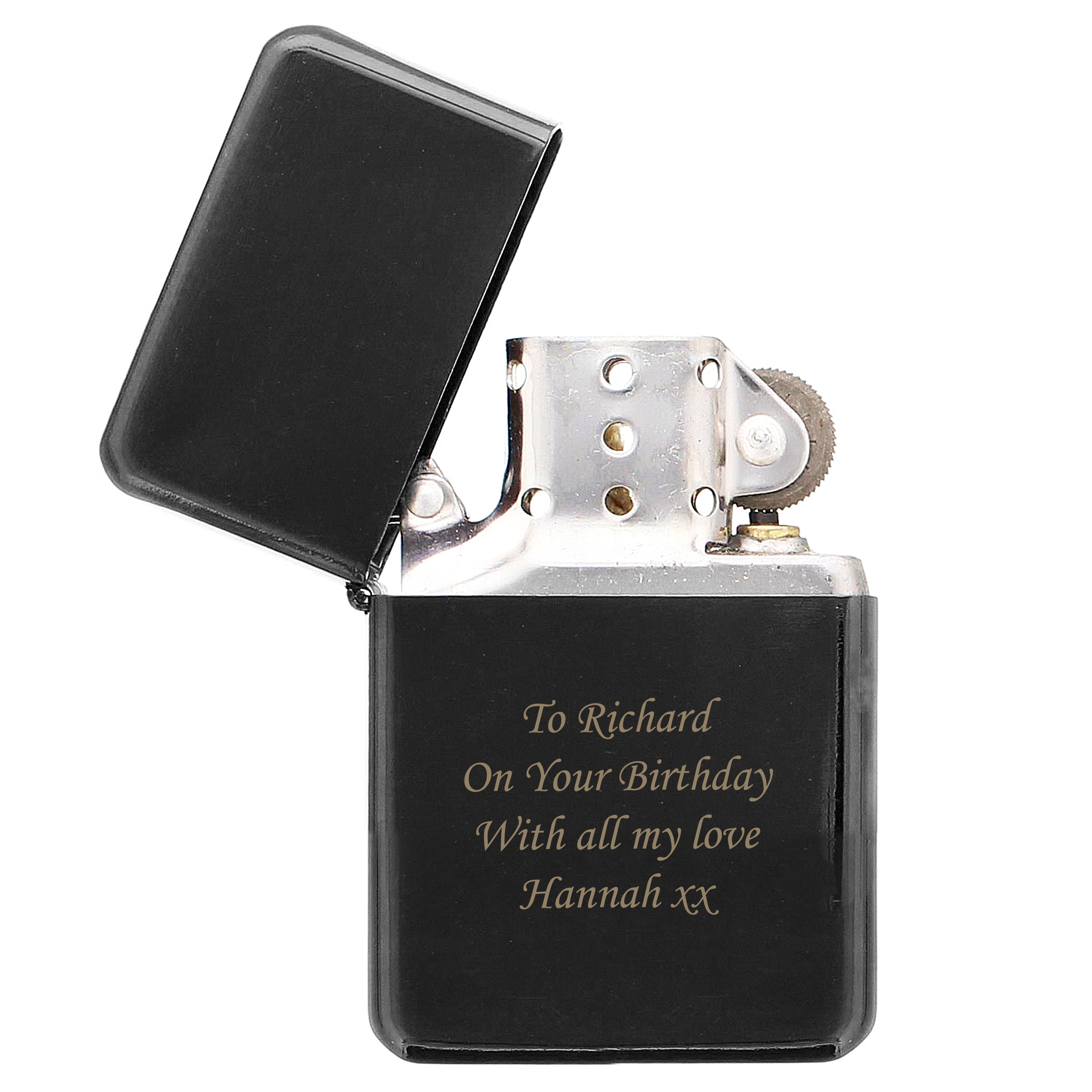 Personalised Black Lighter - gift & personalise