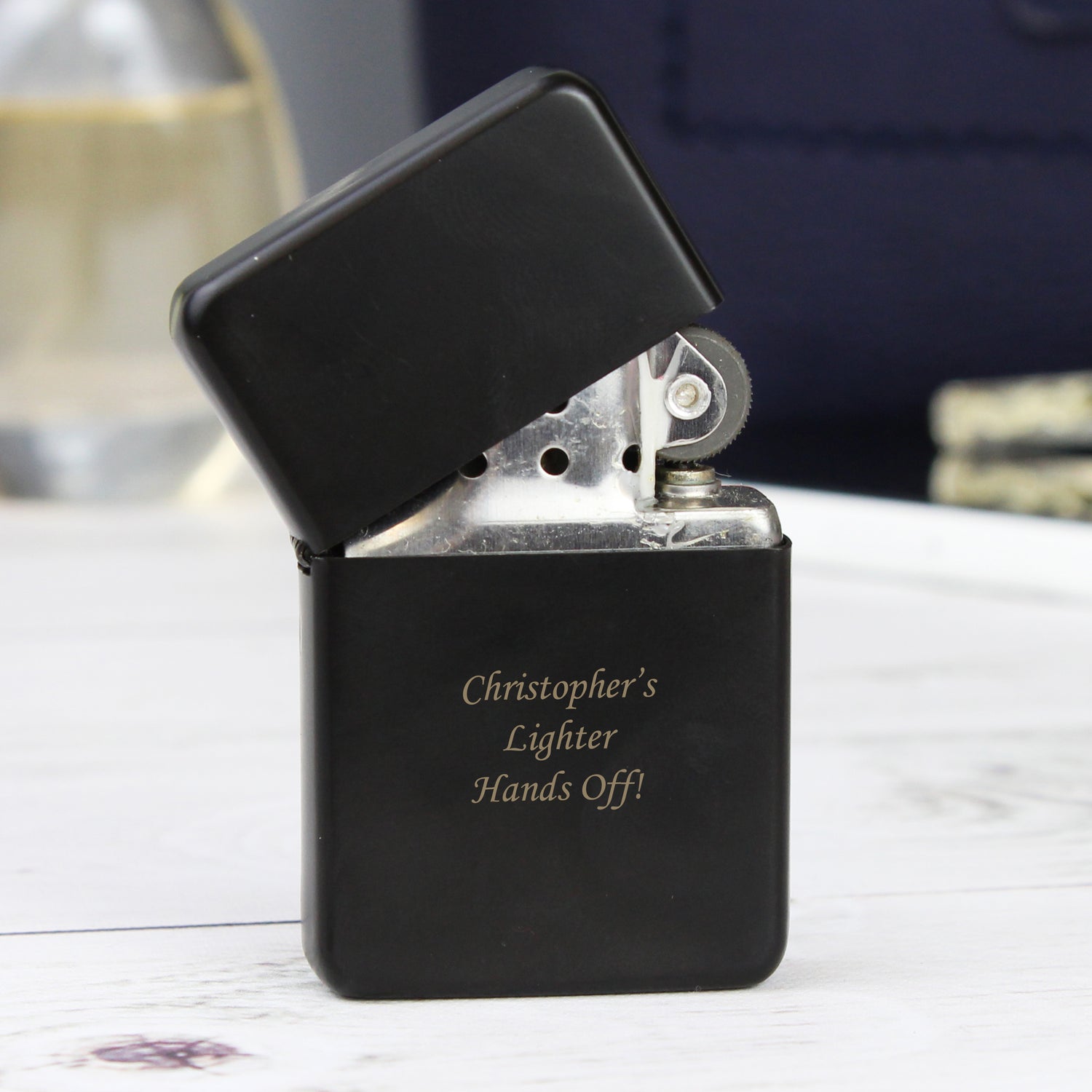 Personalised Black Lighter - gift & personalise