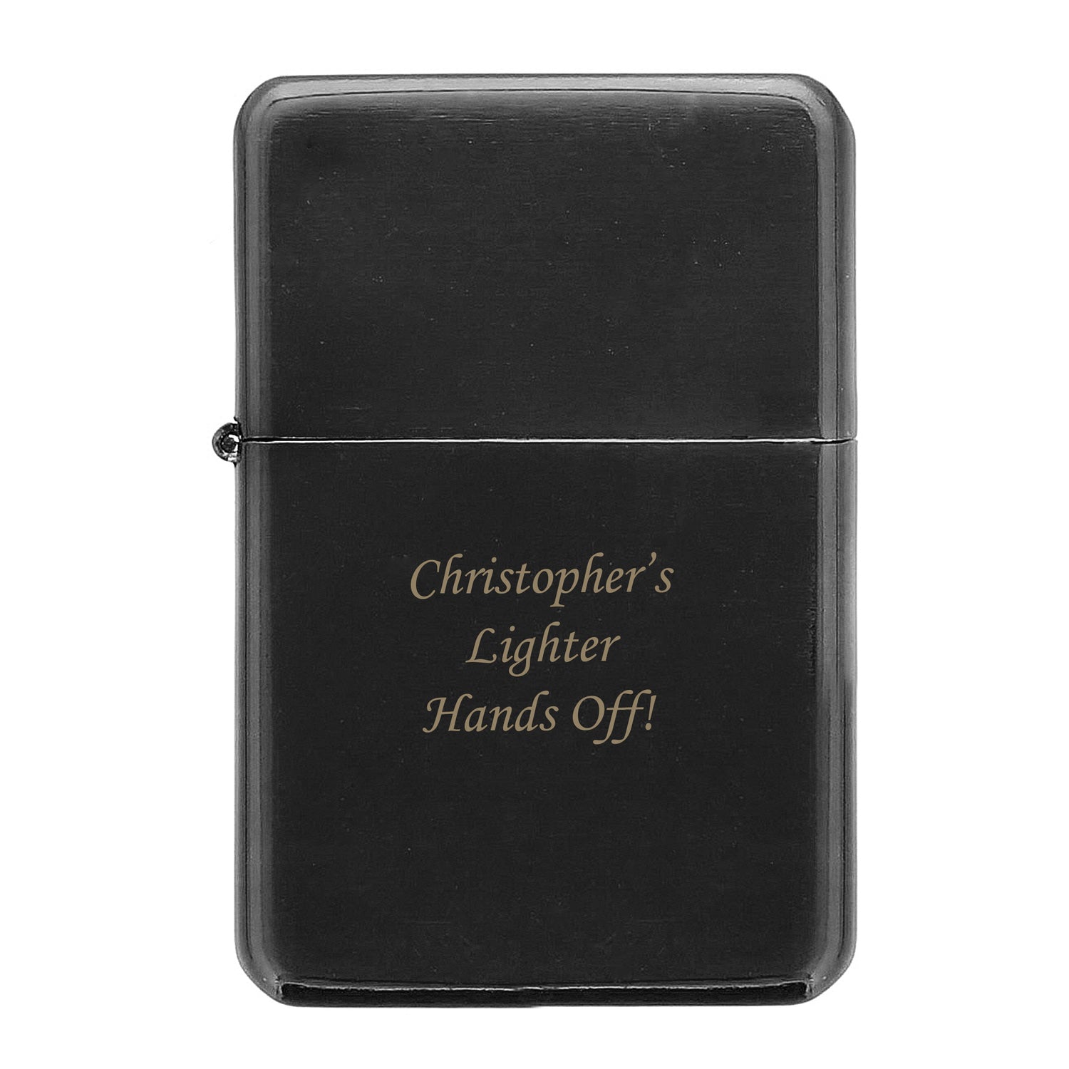 Personalised Black Lighter - gift & personalise