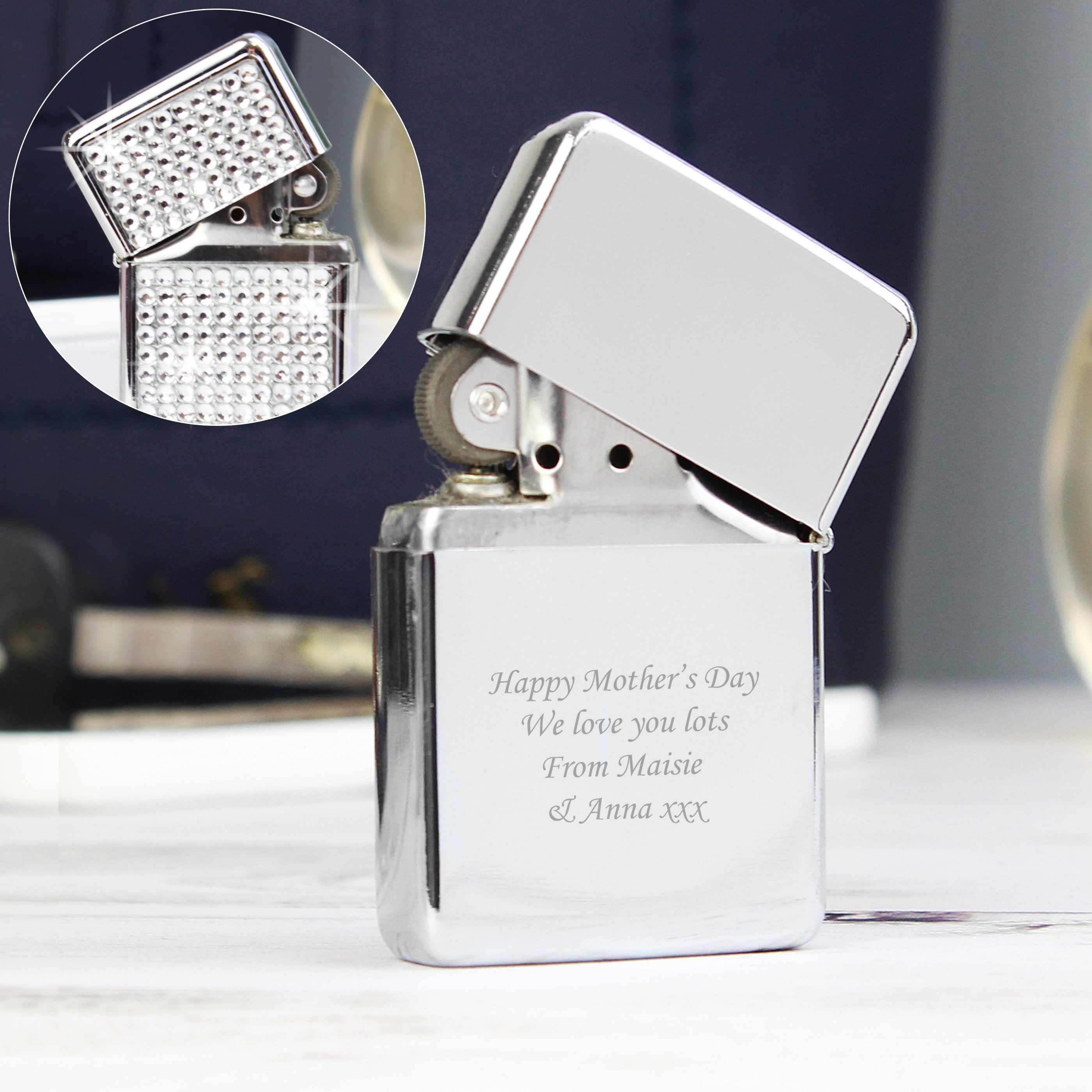 Personalised Diamante Lighter - gift & personalise