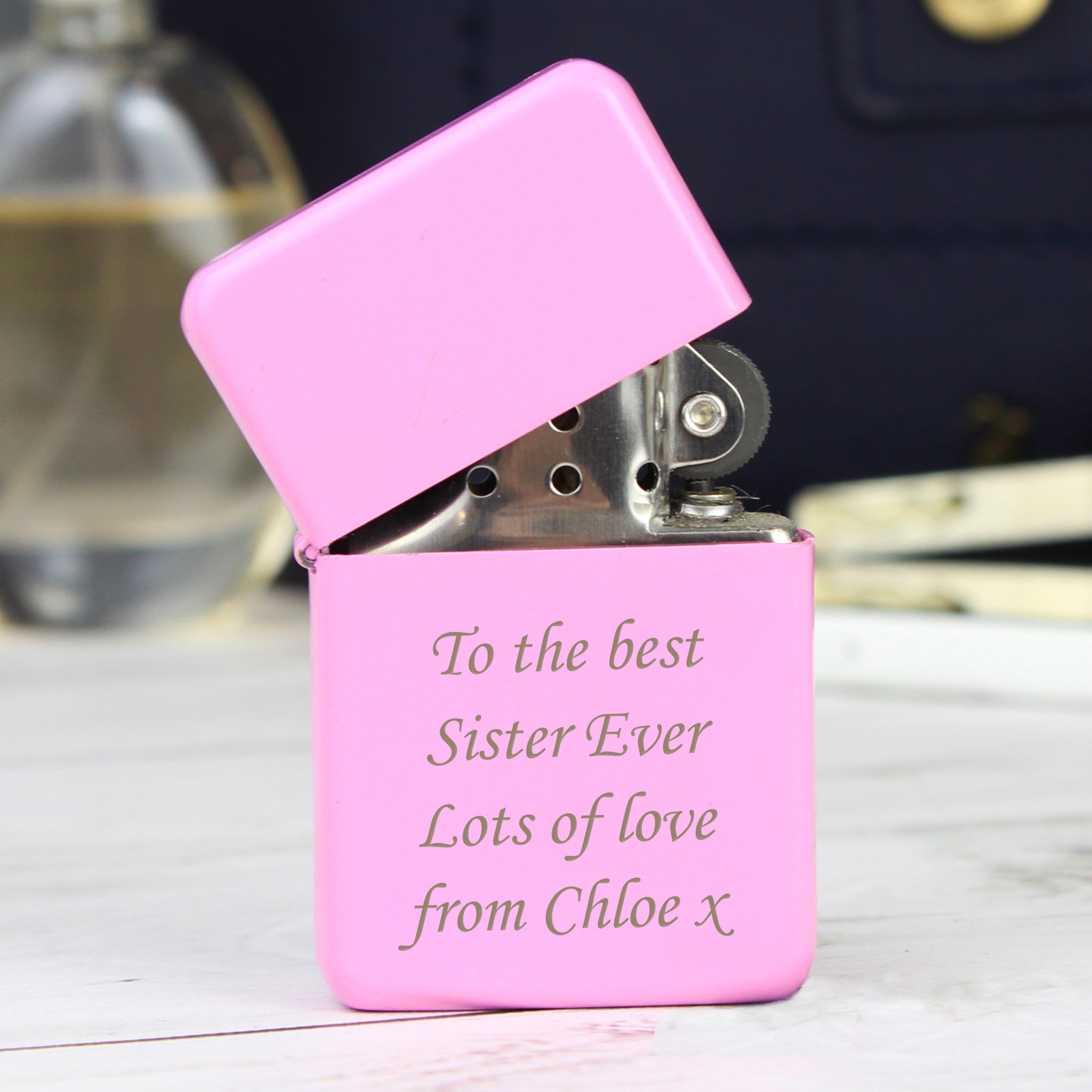 Personalised Pink Lighter - gift & personalise