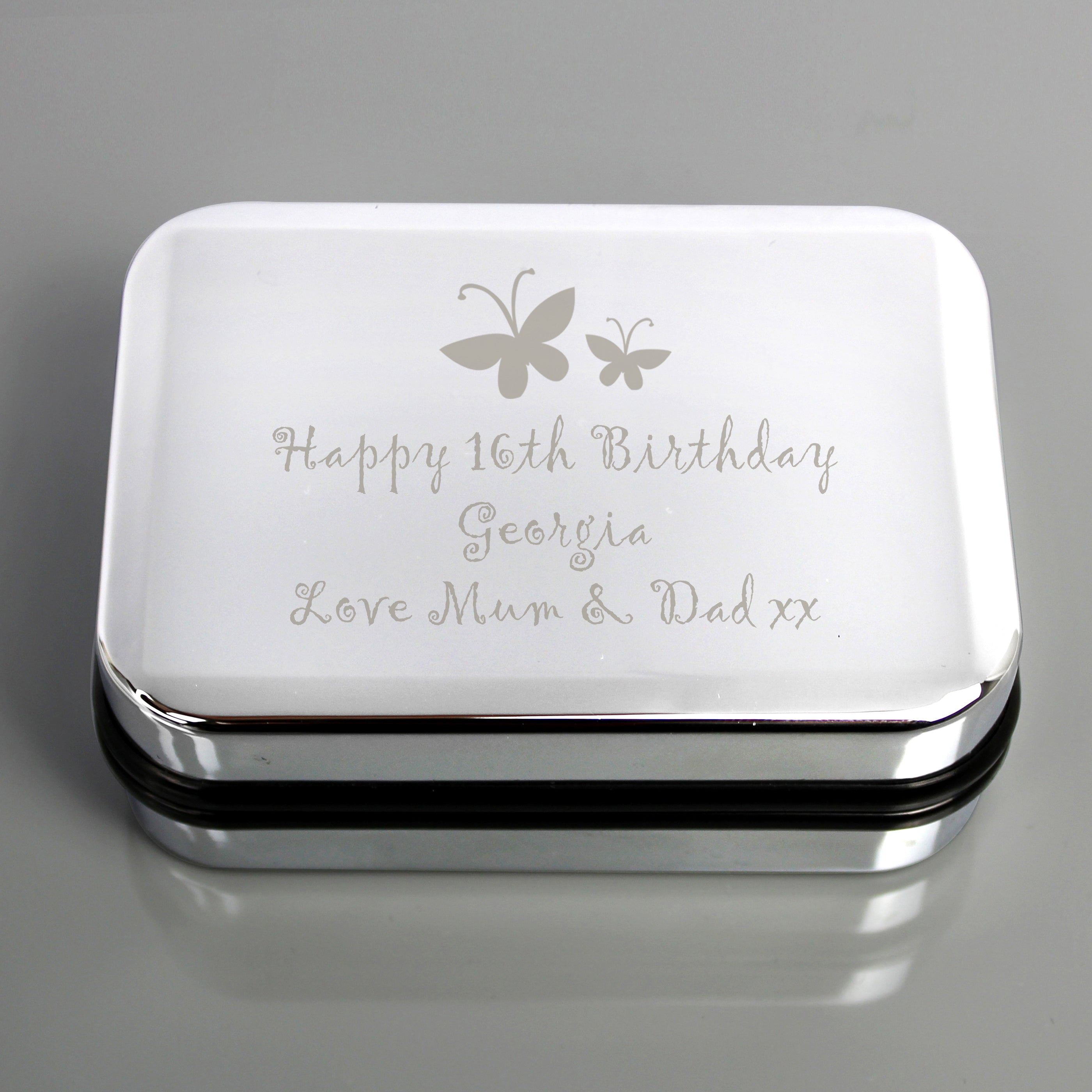 Personalised Butterfly Motif Necklace Gift Box - gift & personalise