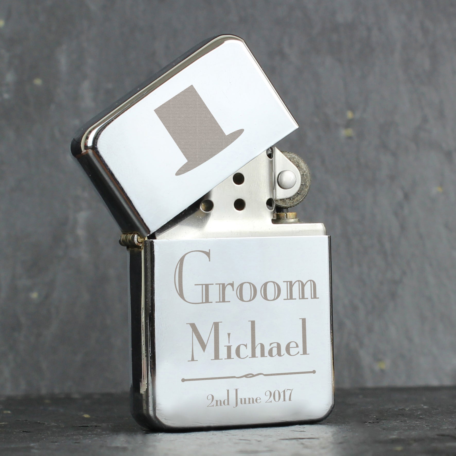 Personalised Decorative Wedding Groom Lighter - gift & personalise