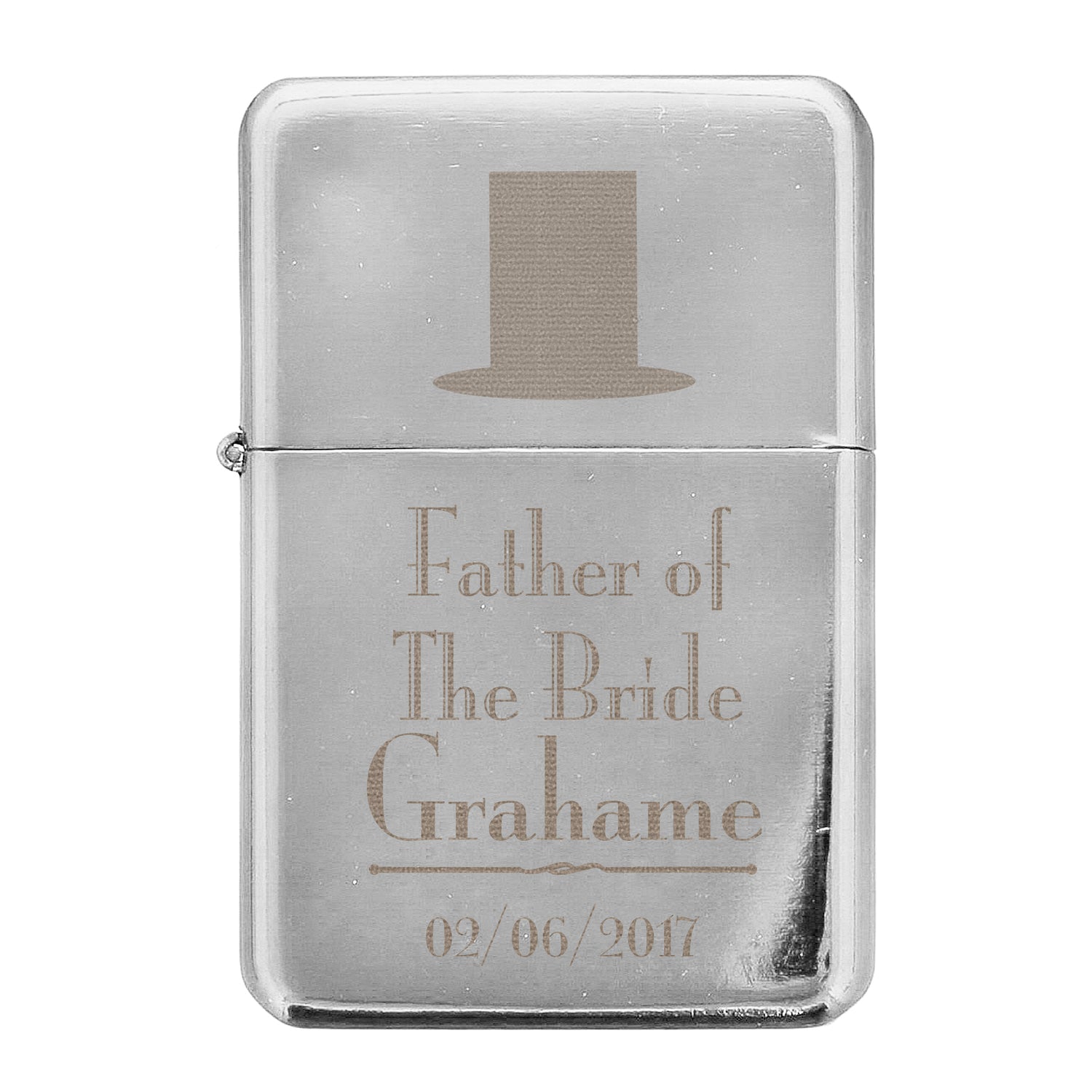 Personalised Decorative Wedding Father of the Bride Lighter - gift & personalise