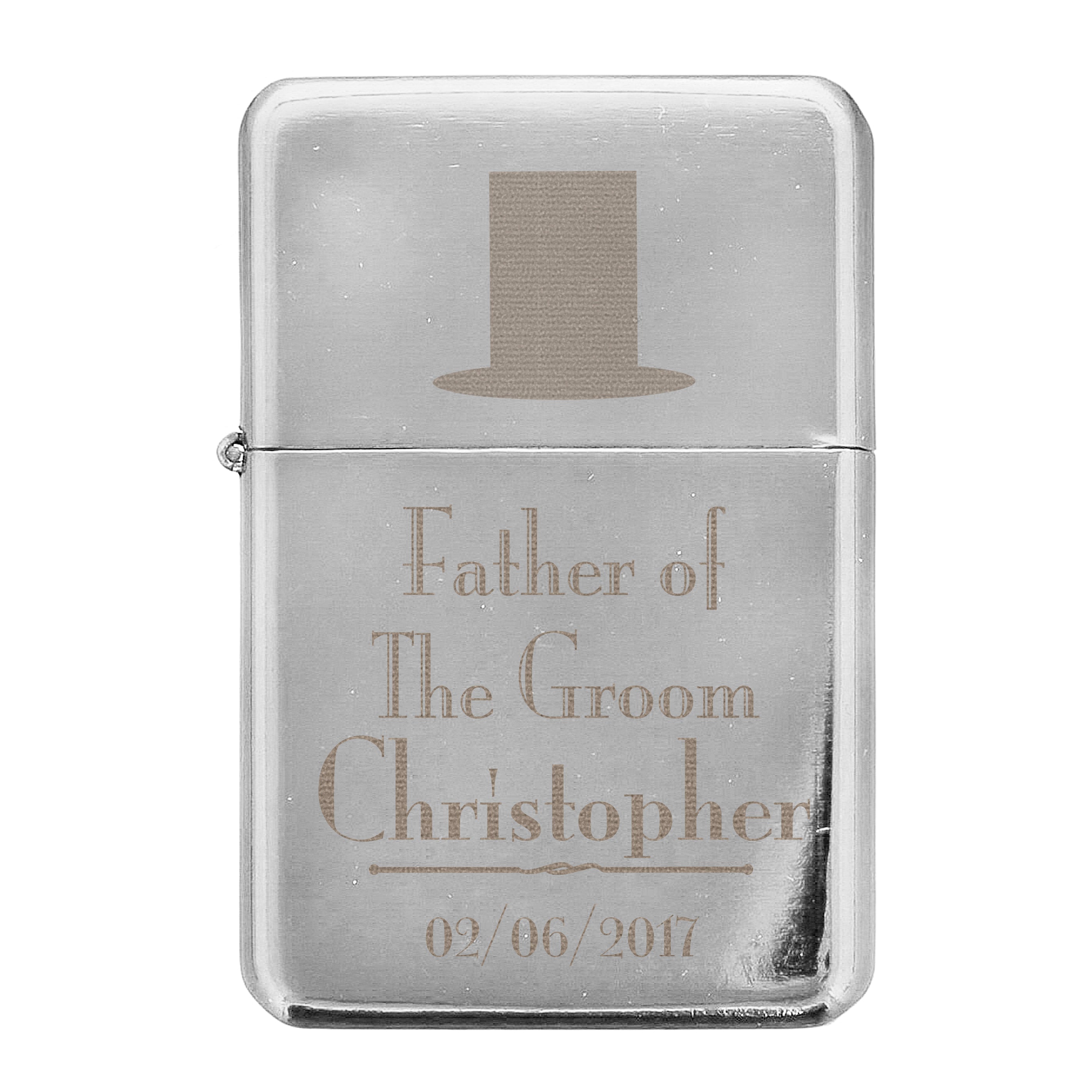 Personalised Decorative Wedding Father of the Groom Lighter - gift & personalise