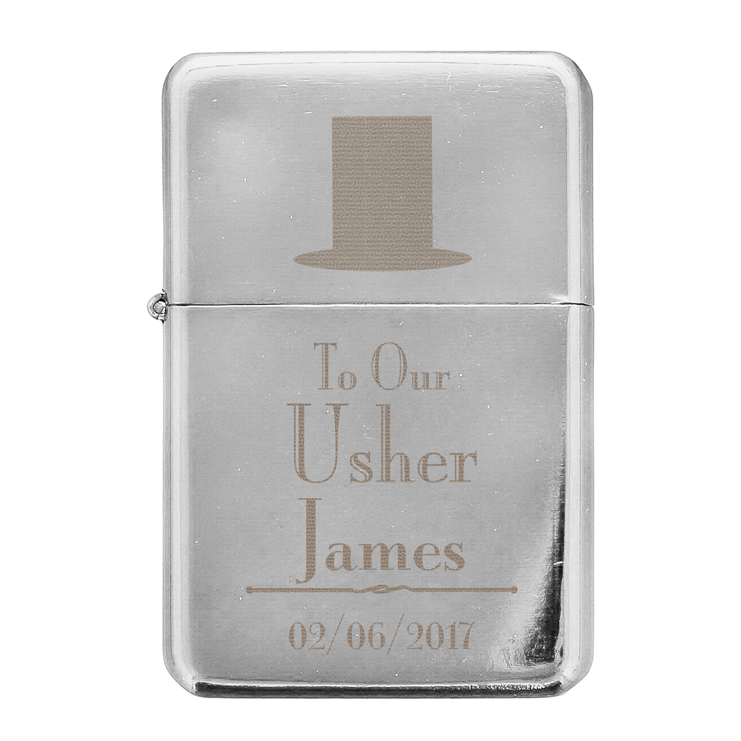 Personalised Decorative Wedding Usher Lighter - gift & personalise