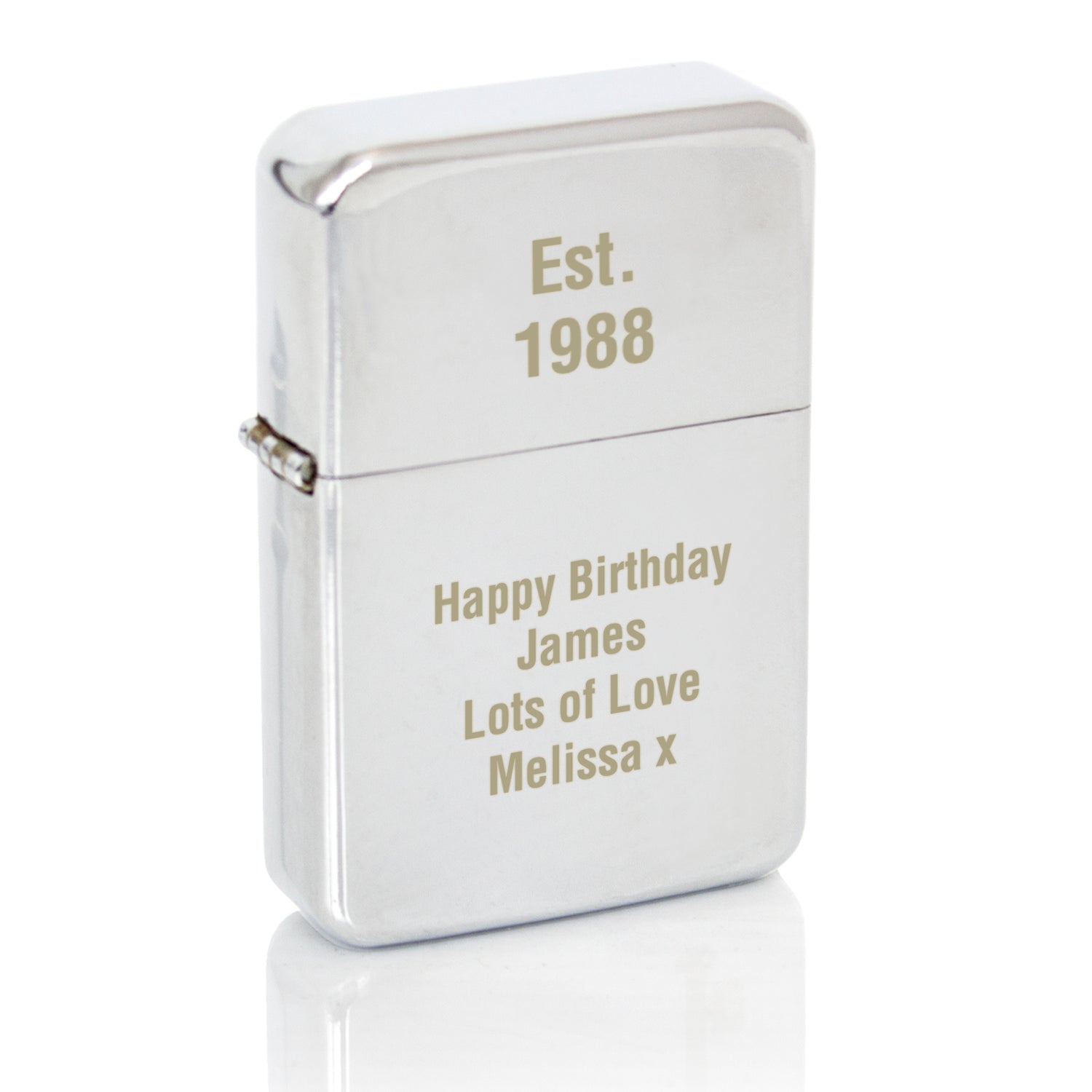 Personalised Silver Lighter - gift & personalise