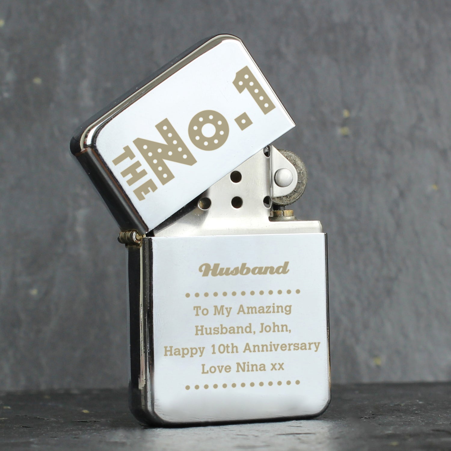 Personalised The No.1 Silver Lighter - gift & personalise